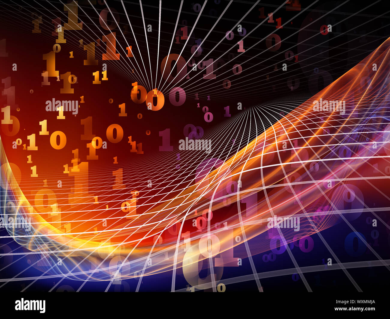 Fractal Realms series. Composition of fractal elements, grids and ...