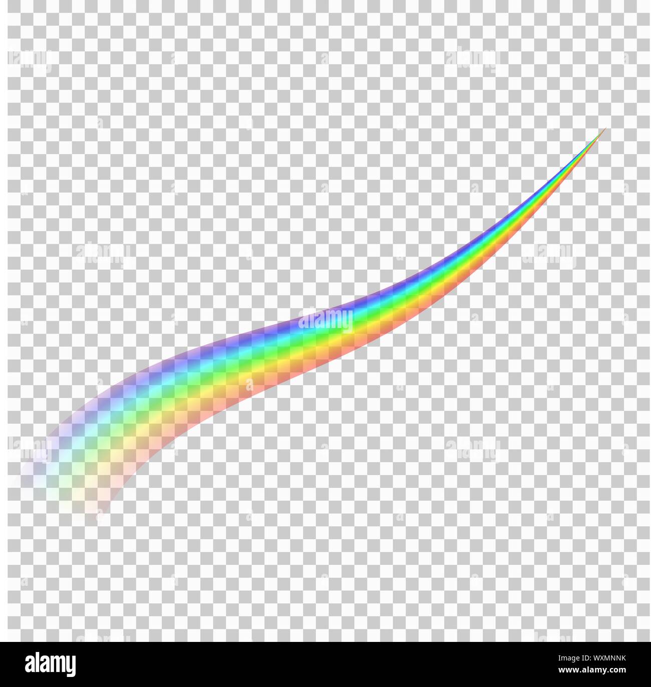Vector realistic Rainbow isolated on transparent background Stock ...
