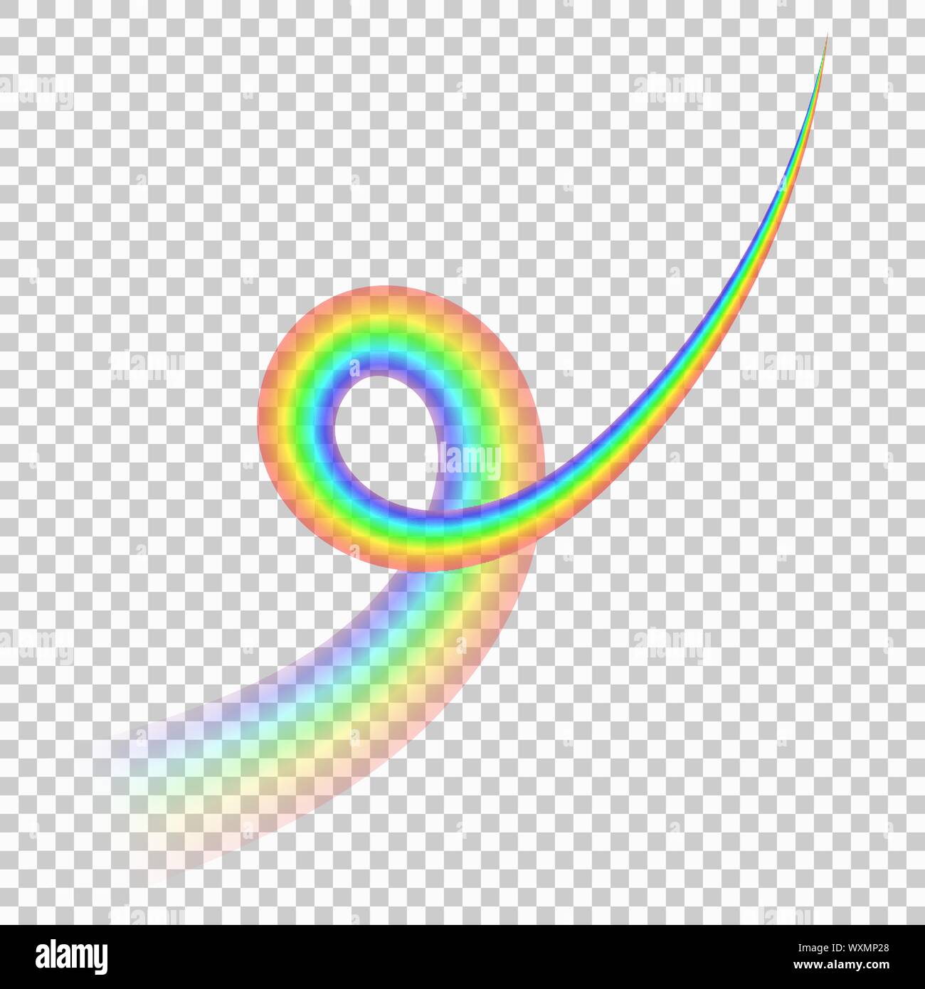 Vector realistic Rainbow isolated on transparent background Stock ...