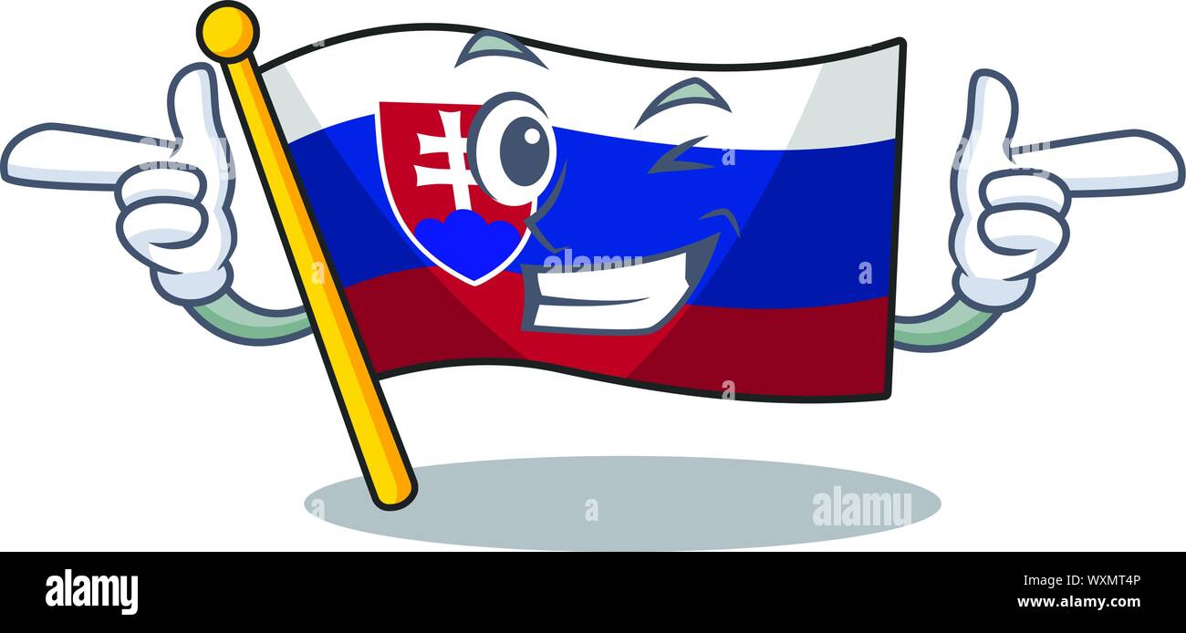 Wink flag slovakia with the shape character Stock Vector Image &amp; Art ...