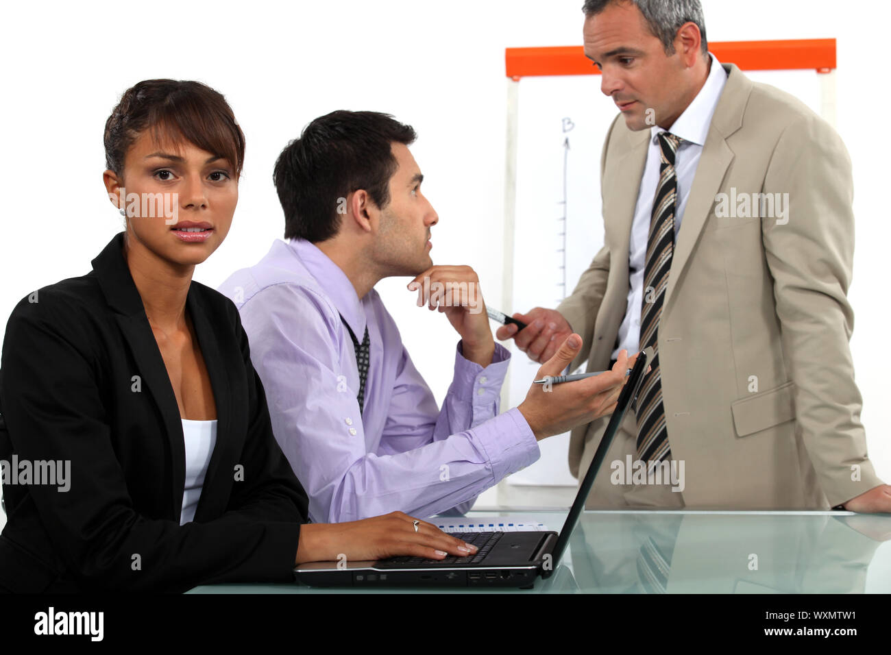 Three businesspeople Stock Photo