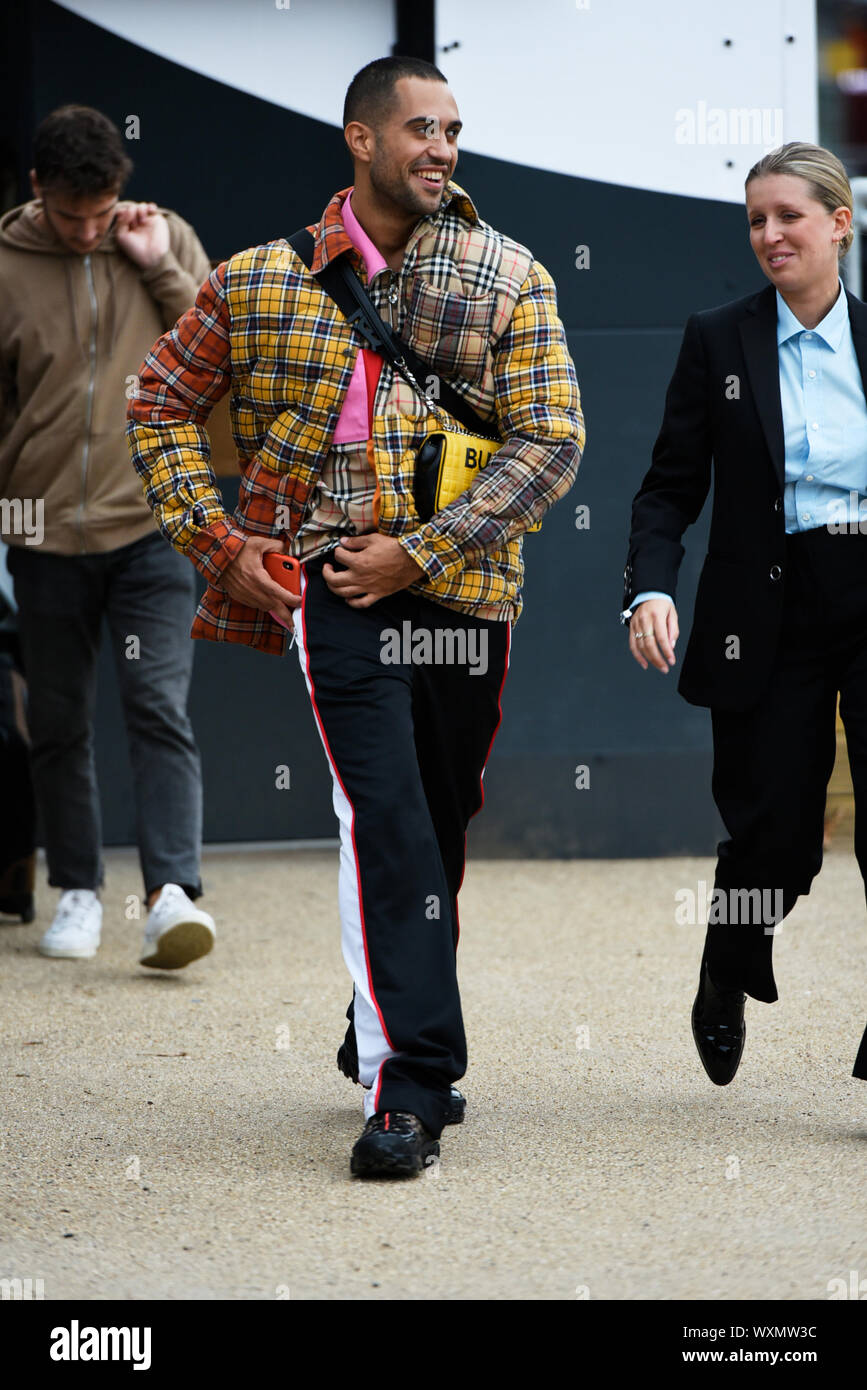 Mahmood leaves the Burberry show Stock Photo - Alamy