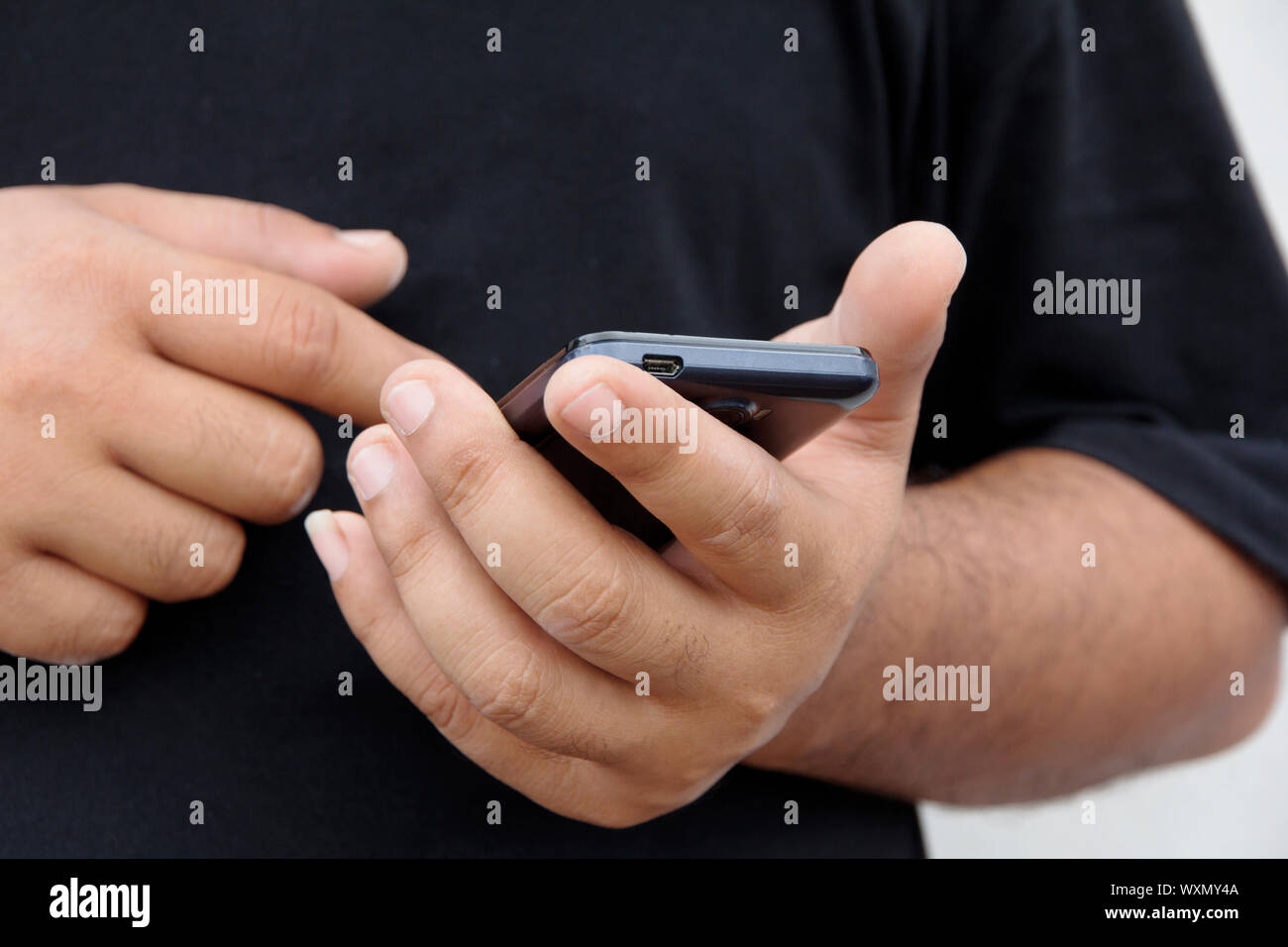 man with smart phone Stock Photo