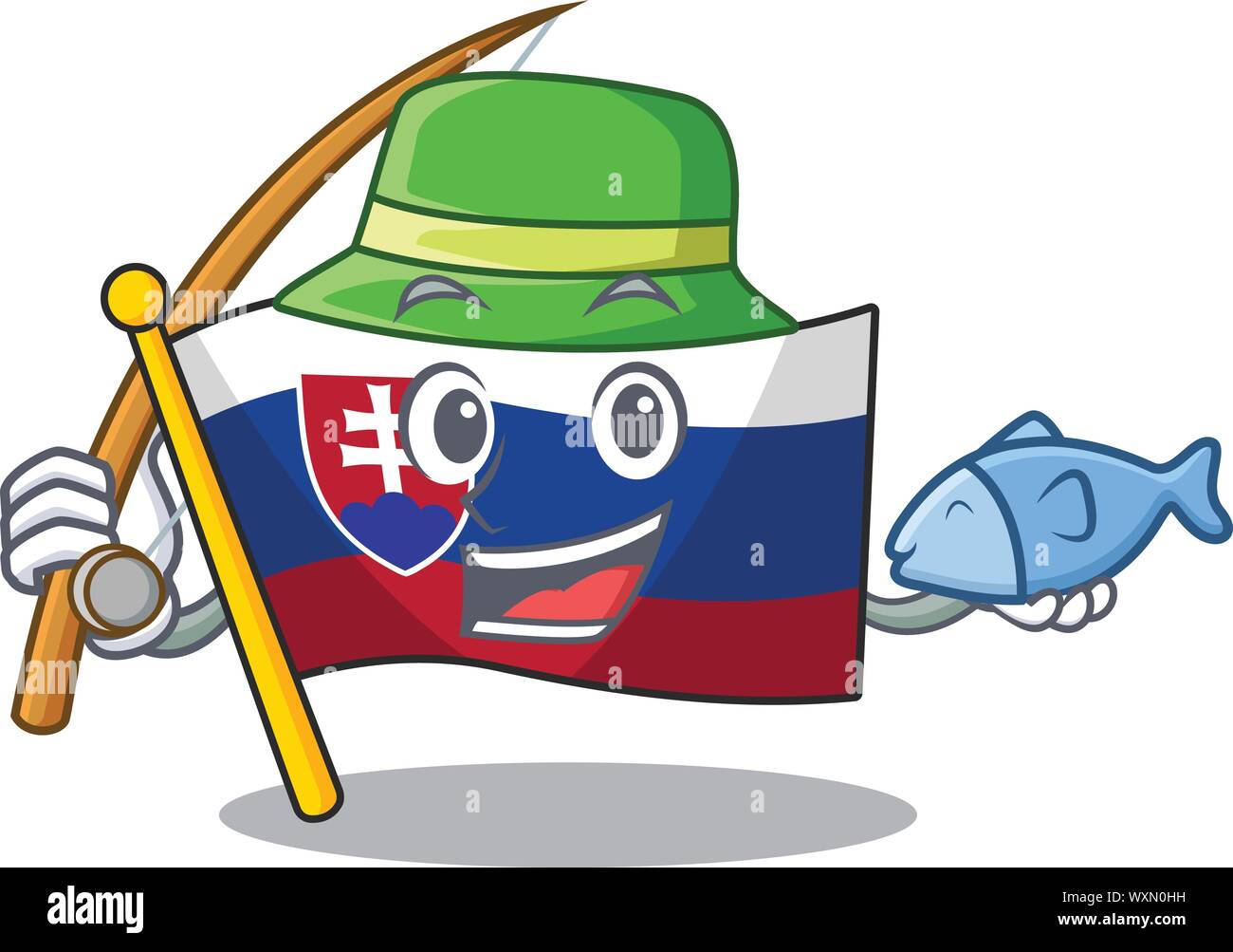 Fishing flag slovakia isolated in the cartoon Stock Vector Image &amp; Art ...