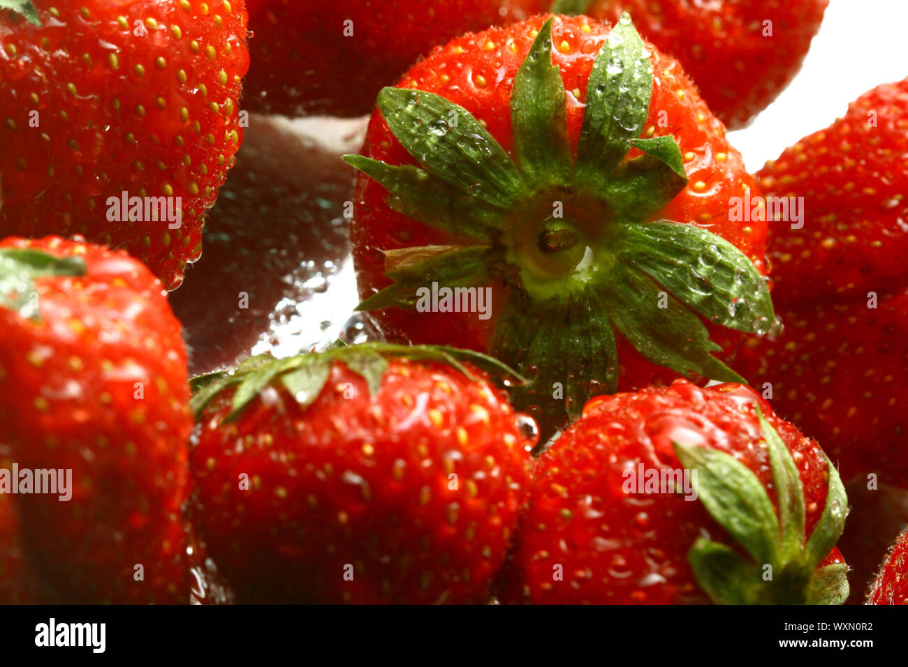 strawberry isolated on white background Stock Photo - Alamy