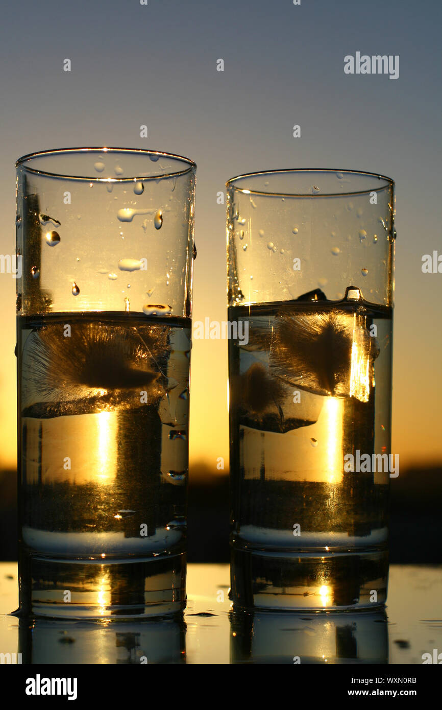 clean cold water in glass Stock Photo Alamy