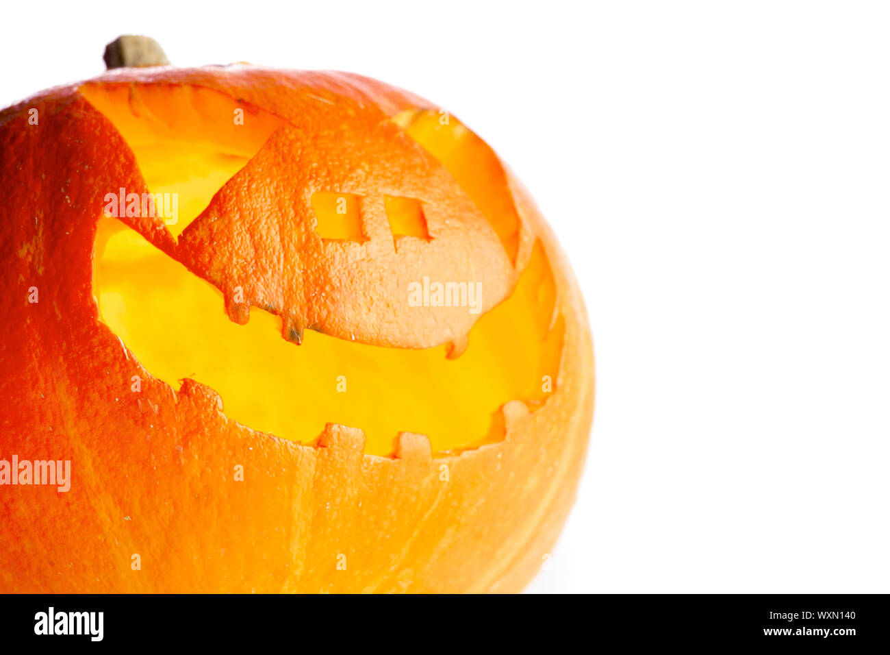 Halloween Pumpkin isolated on white background Stock Photo - Alamy