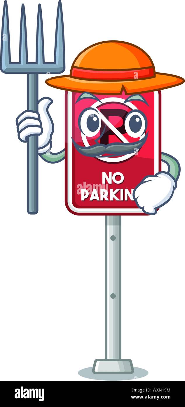Farmer no parking mascot shaped on cartoon Stock Vector Image & Art - Alamy