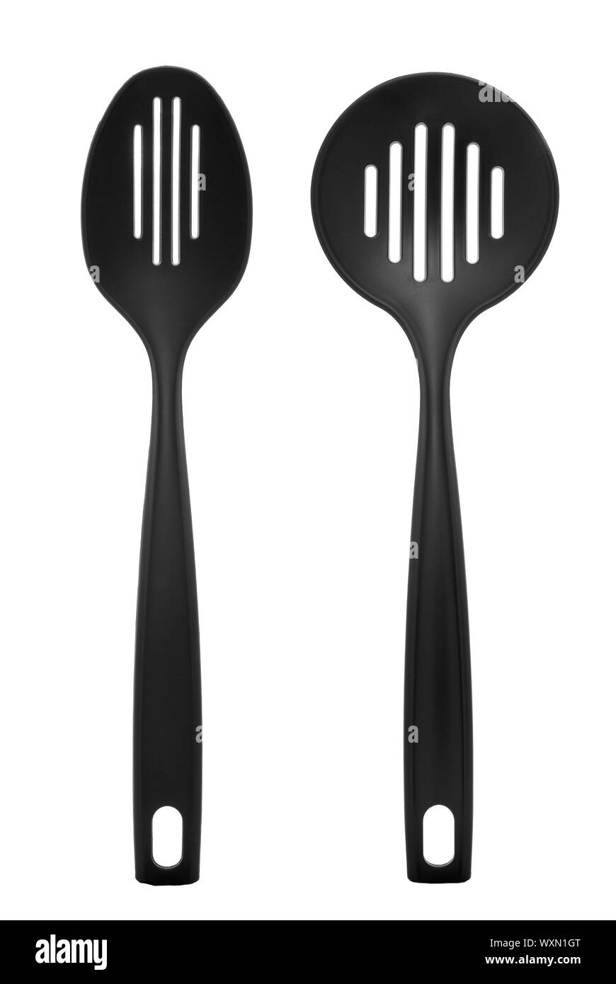 Set of three kitchen utensils isolated on white background Stock Photo