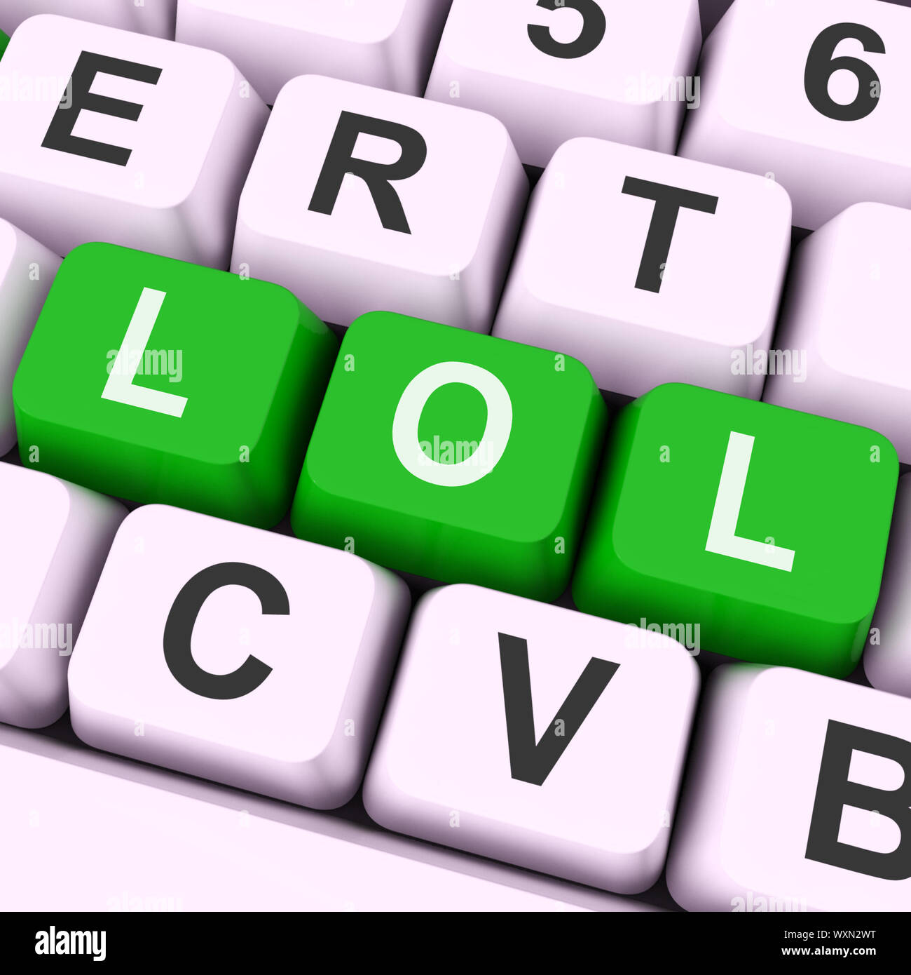 Lol Keys Meaning Laughing Out Loud Laugh Funny Or Hilarious Stock Photo -  Alamy