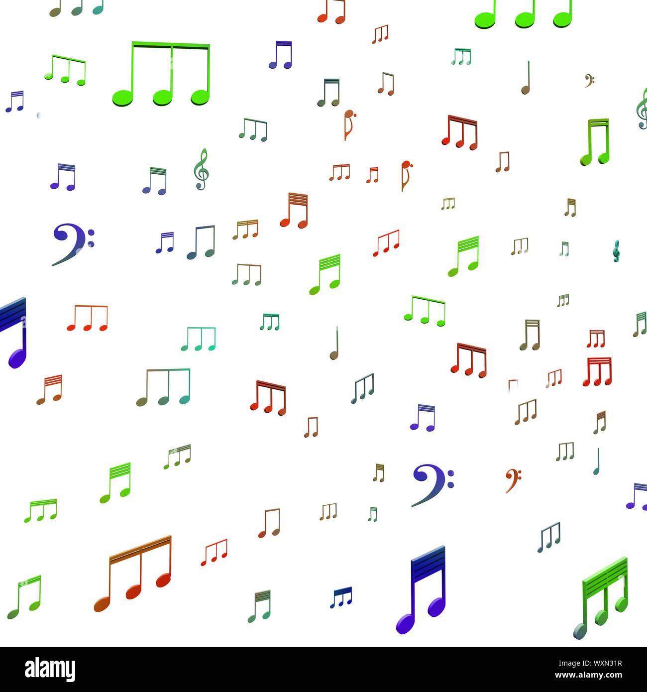 Musical Notes Showing Music Audio Sound Or Entertainment Stock Photo ...