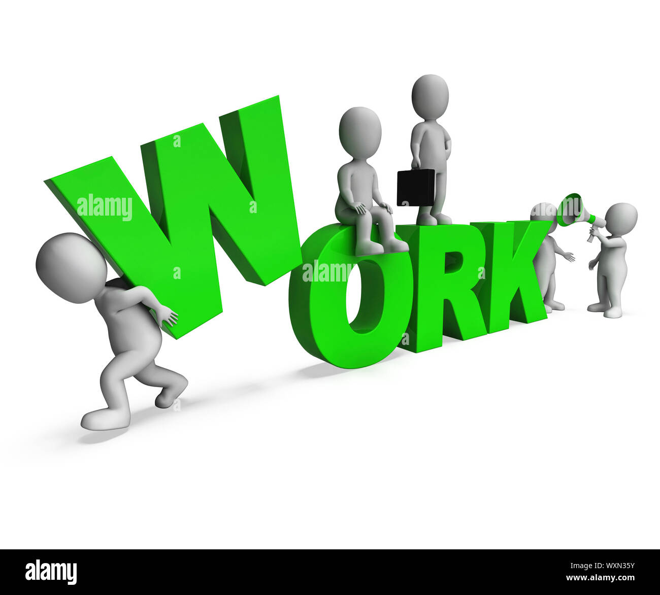 Work Characters Showing Working Workers And Manual Labor Stock Photo Alamy