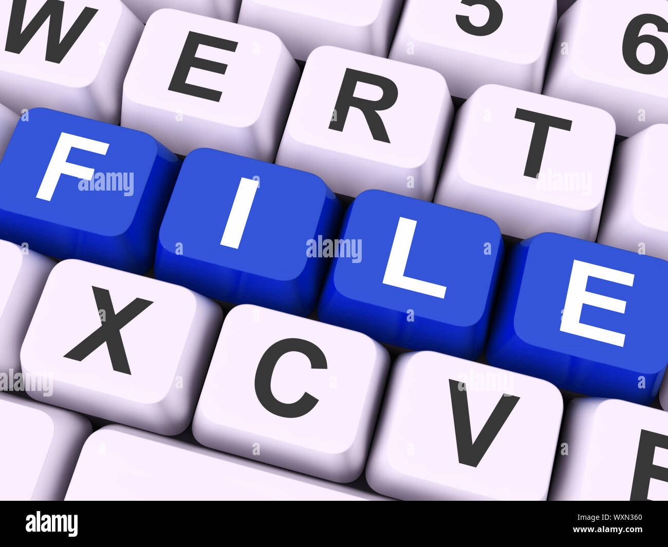 File Keys Showing Files Filing Or Portfolio Stock Photo Alamy