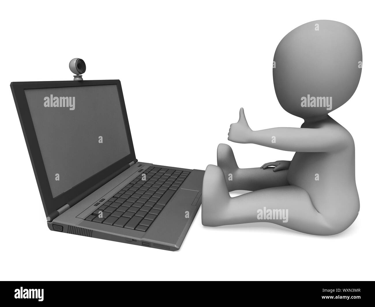 Web Cam Shows Video Online Conferencing And Communicating Stock Photo