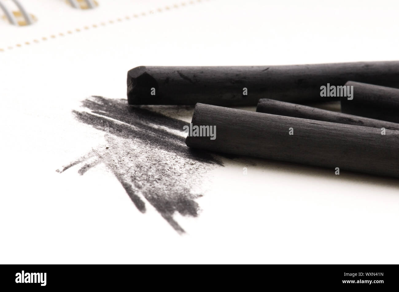 Artist's Black Charcoal with Smudge