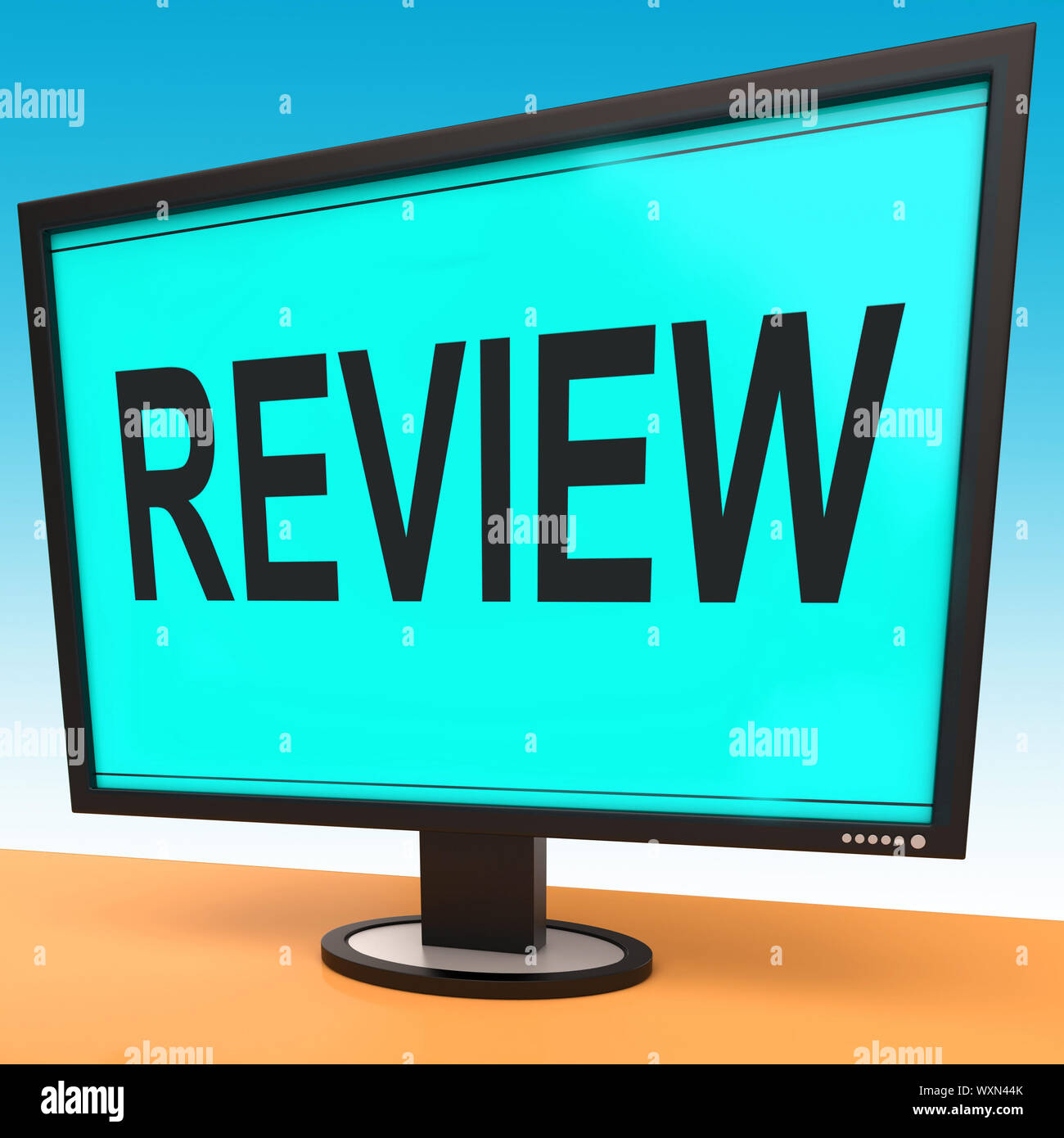 Review Screen Meaning Check Reviewing Or Reassess Stock Photo Alamy