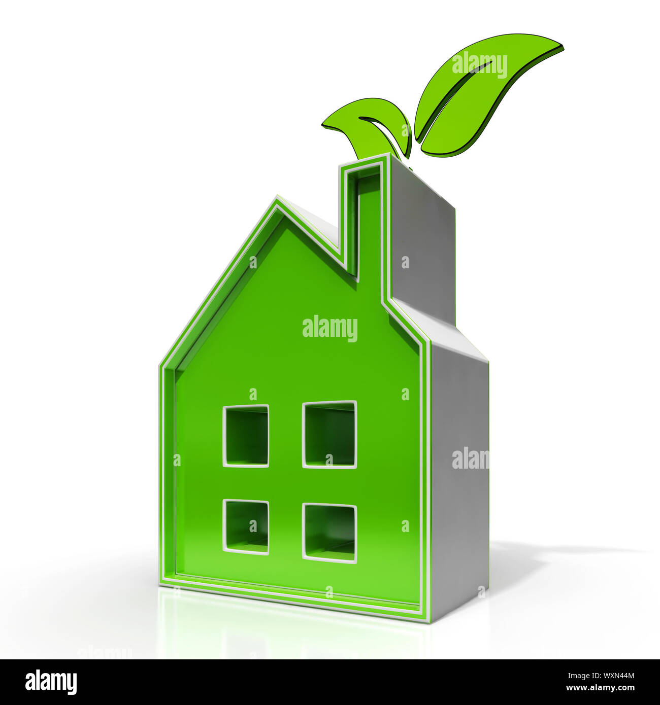 Eco House Showing Environmental Home Or Building Stock Photo - Alamy