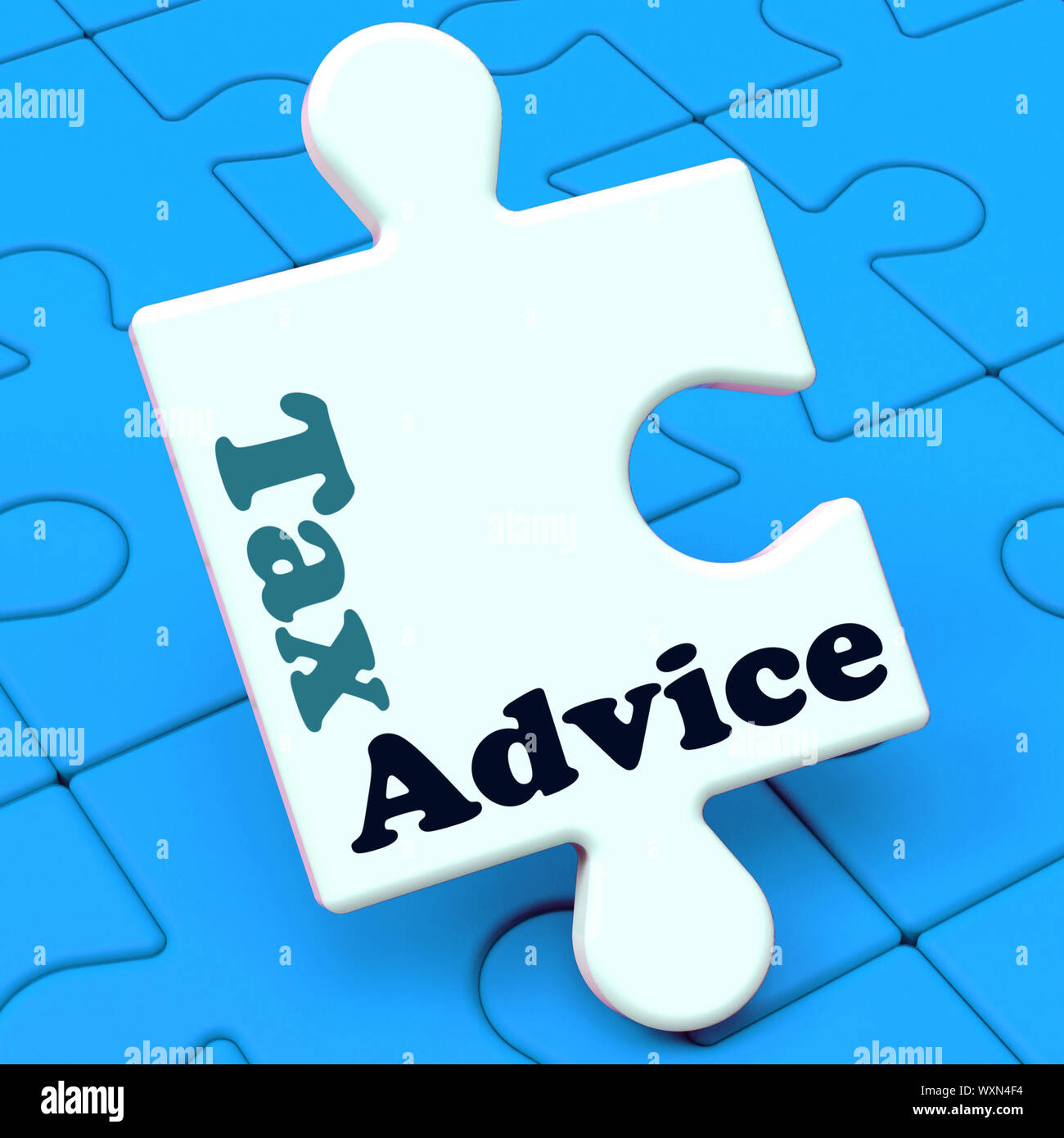 Tax Advice Puzzle Showing Taxation Irs Help Stock Photo Alamy