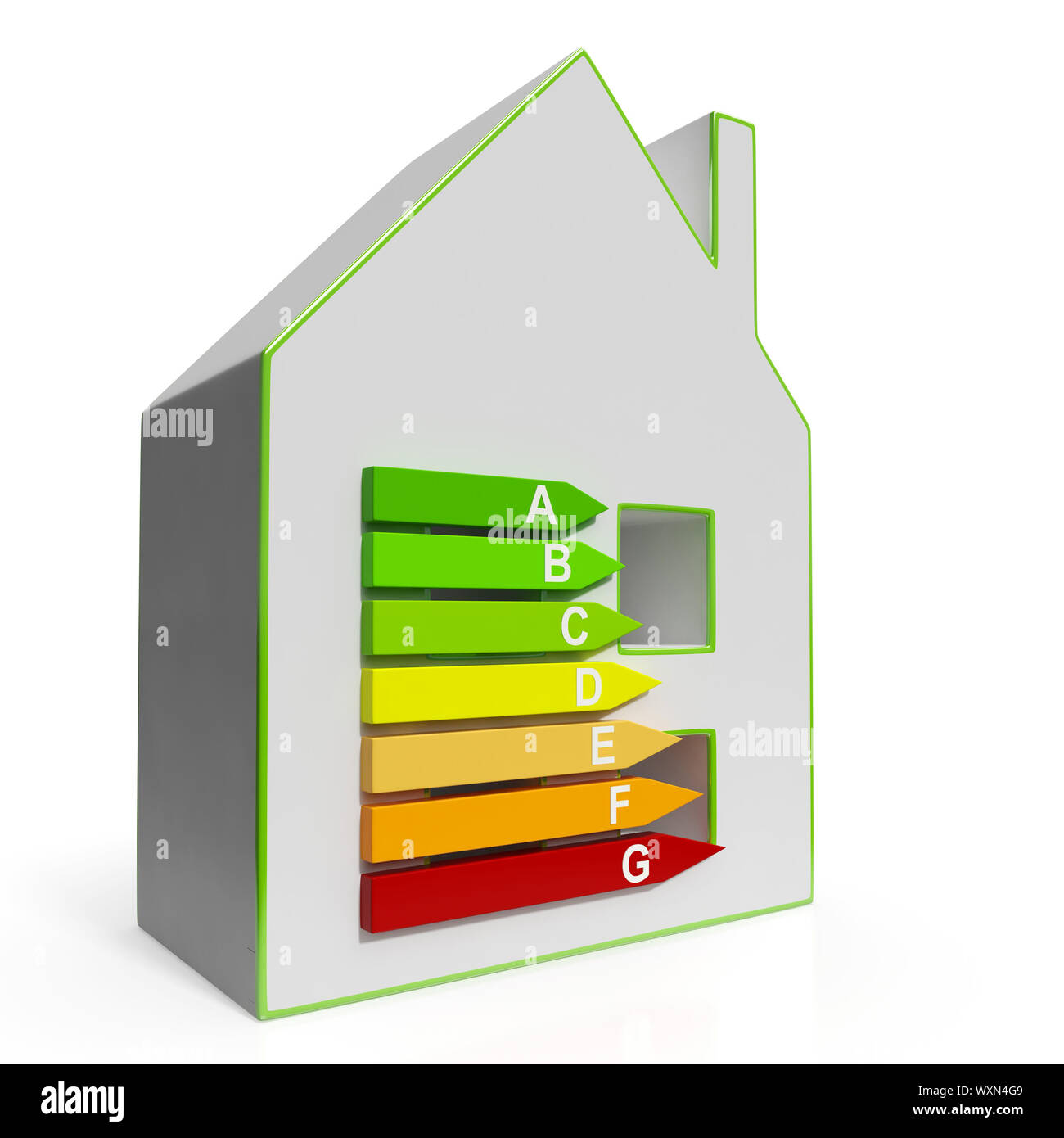 Energy Efficiency Housing Diagram Shows Efficiency Classification Stock
