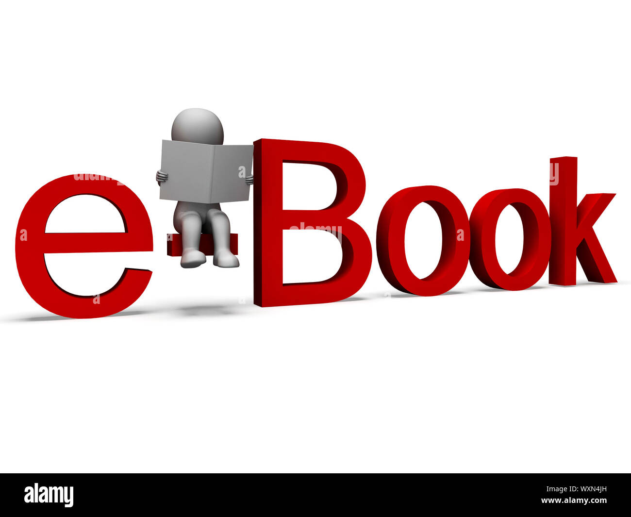 Ebook Word Shows Electronic Library Or Online Books Stock Photo