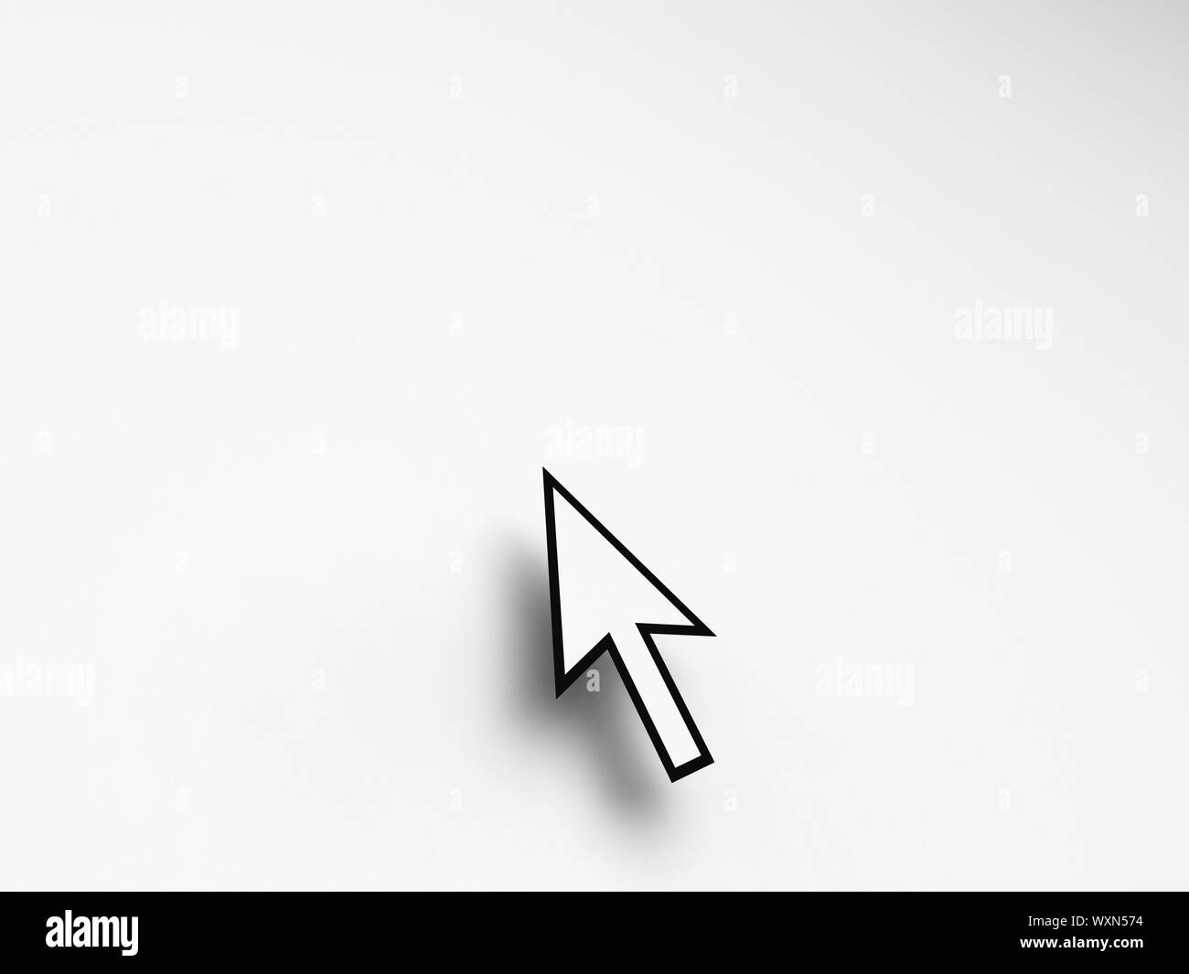 Mouse Pointer On Blank Background Showing Empty Copyspace Website Stock  Photo - Alamy