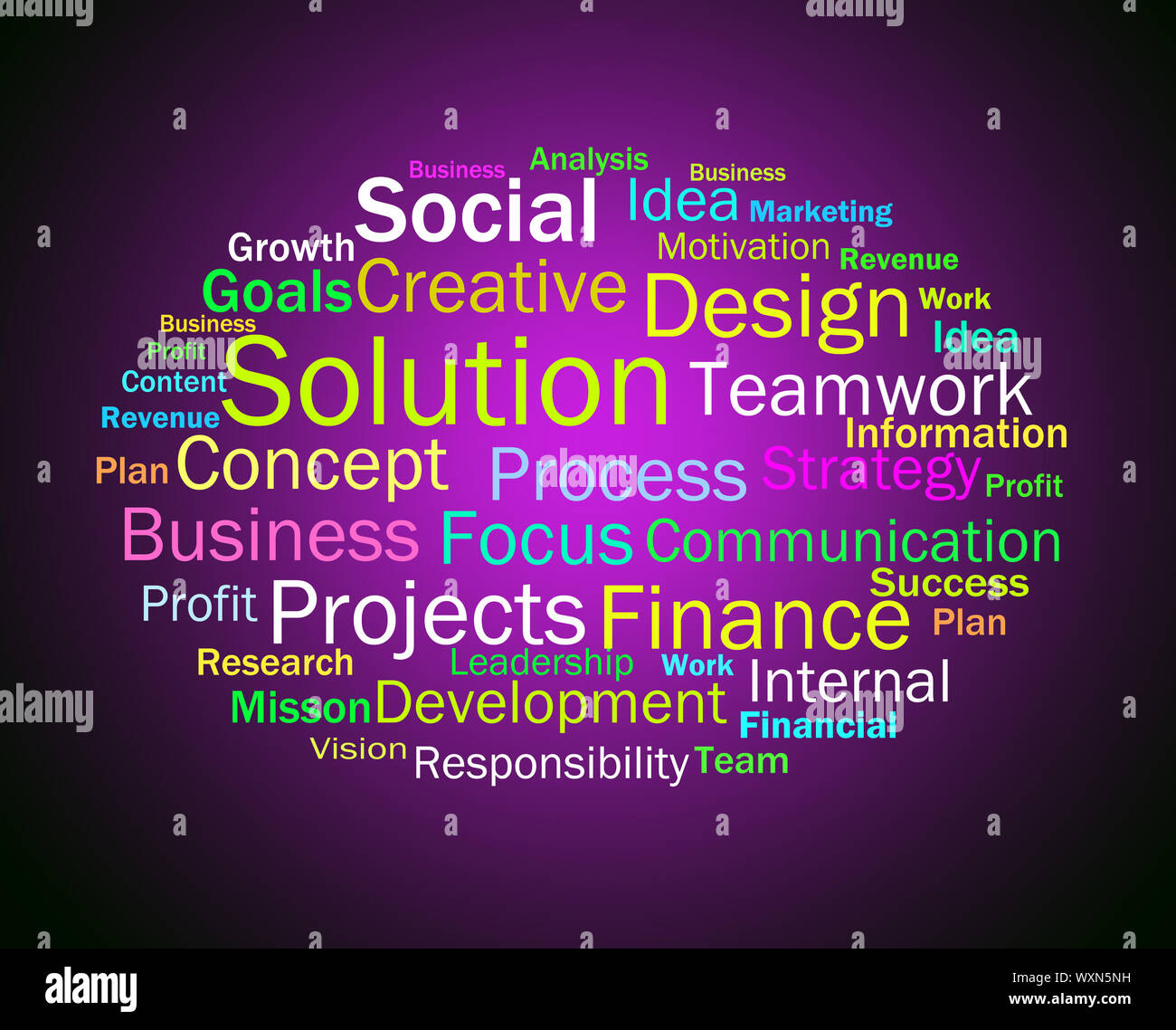 Solution Words Showing Success Resolution Solving And Solved Stock Photo