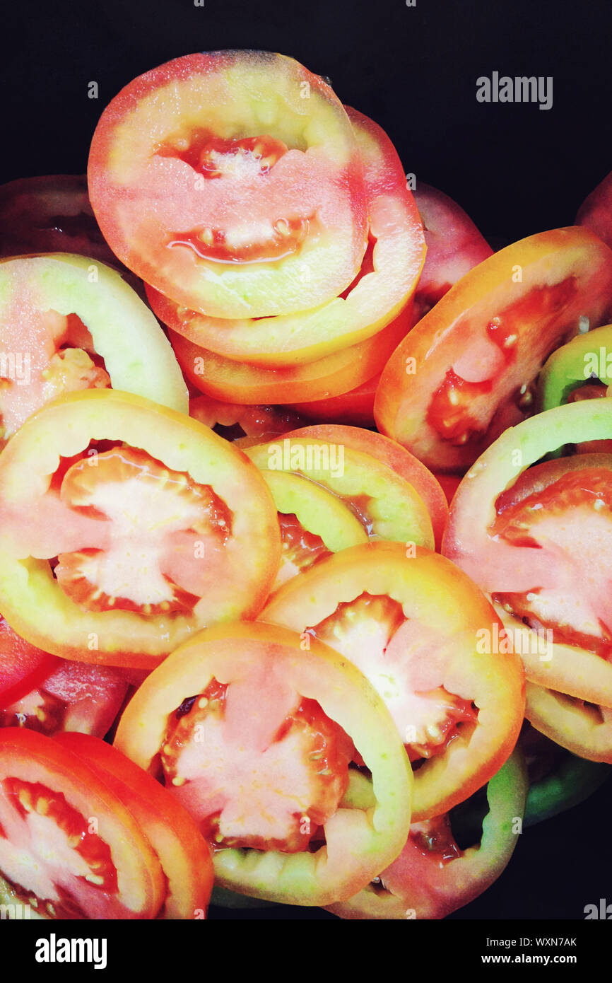 tomato sliced Stock Photo