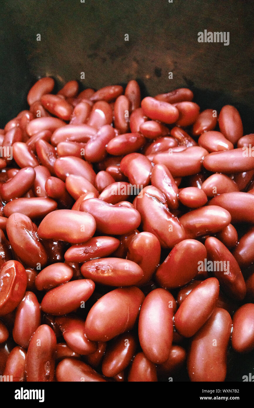close up of sweet red beans Stock Photo