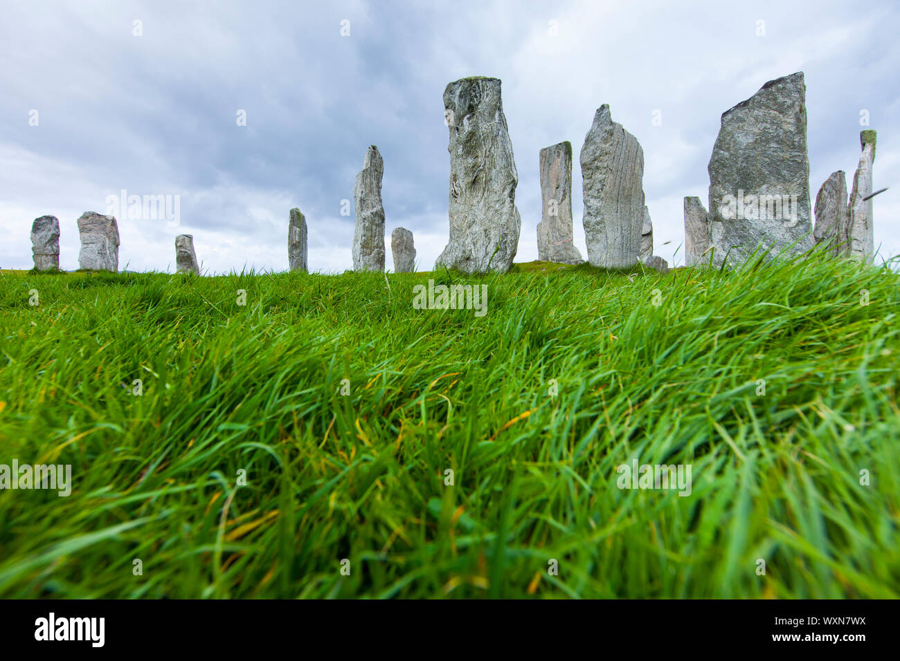 Monumento Neolítico Circulo de Calanais (Ring of Calanais). Isla Lewis. Outer Hebrides. Escocia. UK Stock Photo