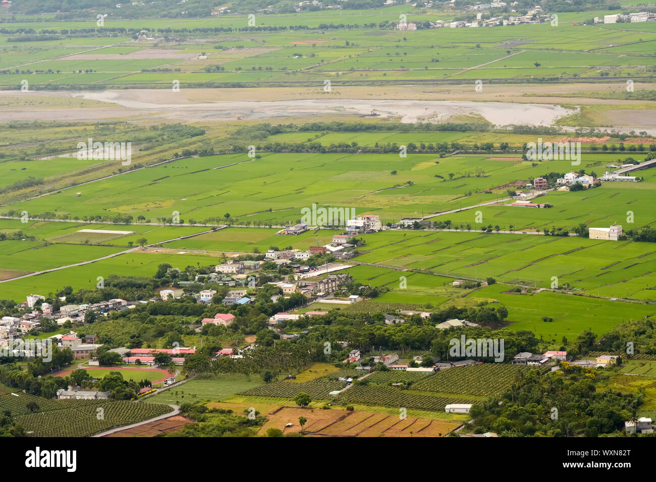 Hualien farmland, small town, Taiwan, Asia Stock Photo - Alamy