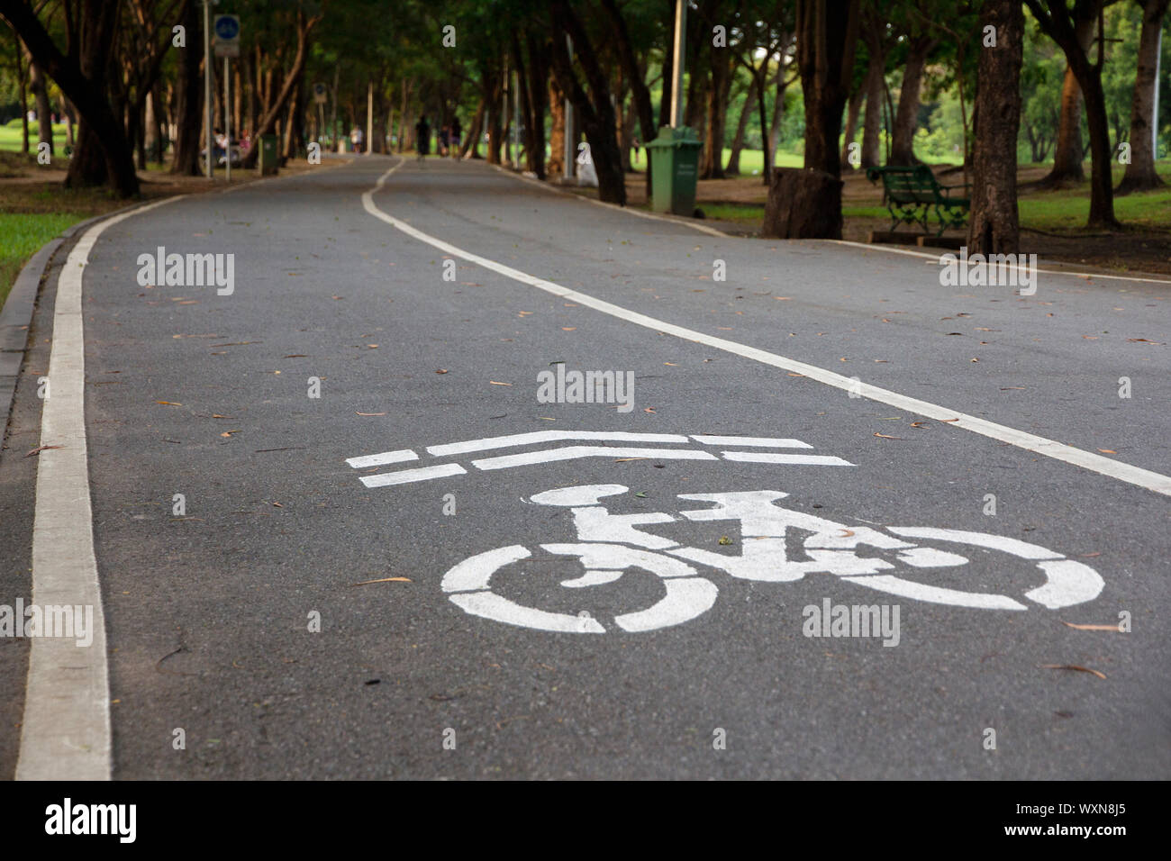 Bike lane Stock Photo