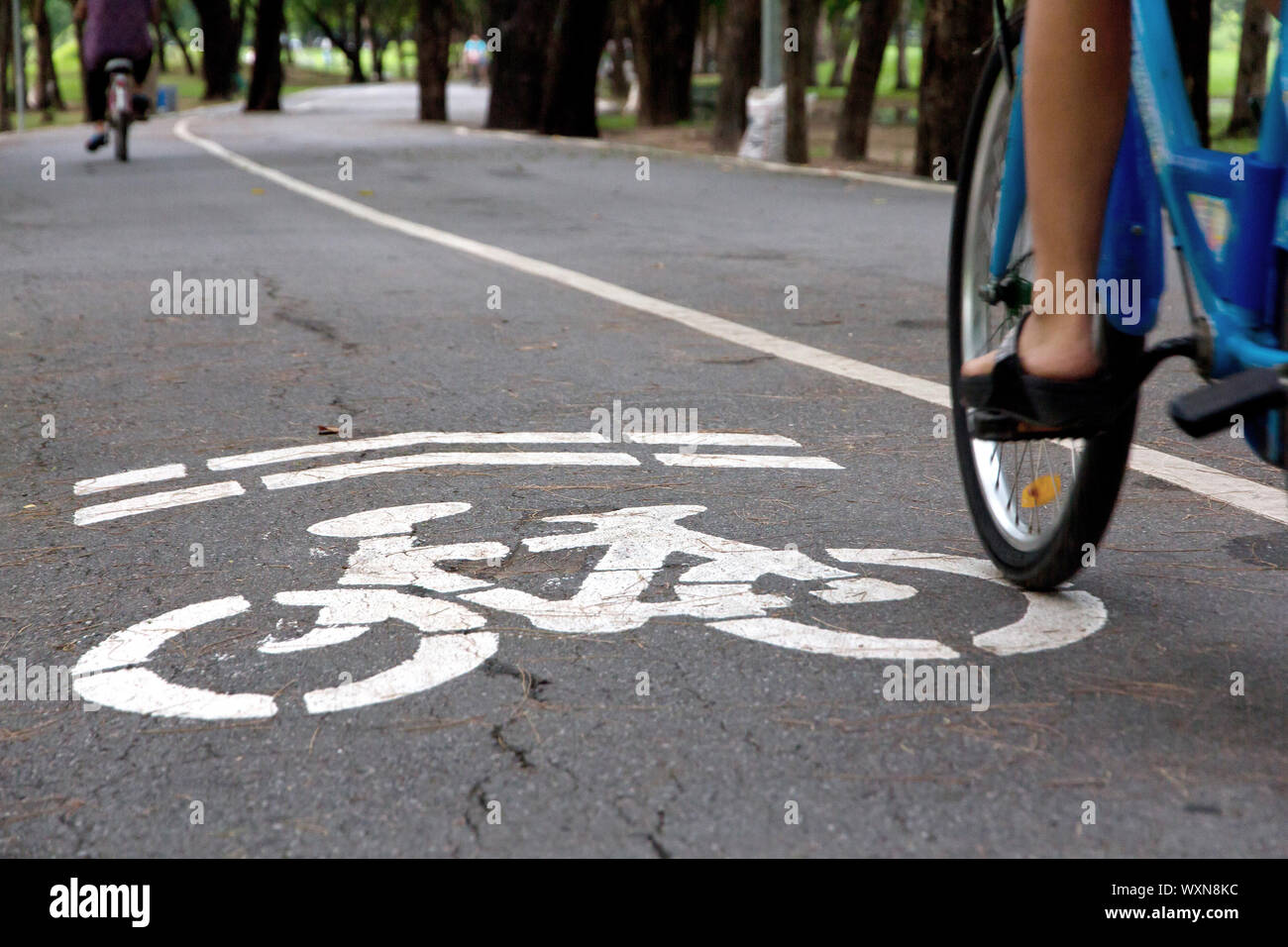 Bike lane concept Stock Photo