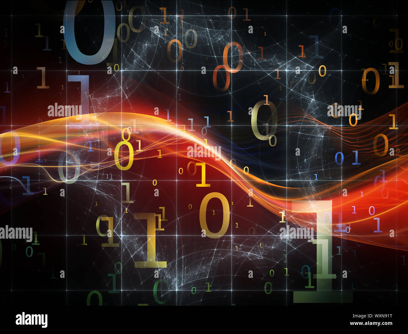 Fractal Realms series. Composition of fractal elements, grids and ...