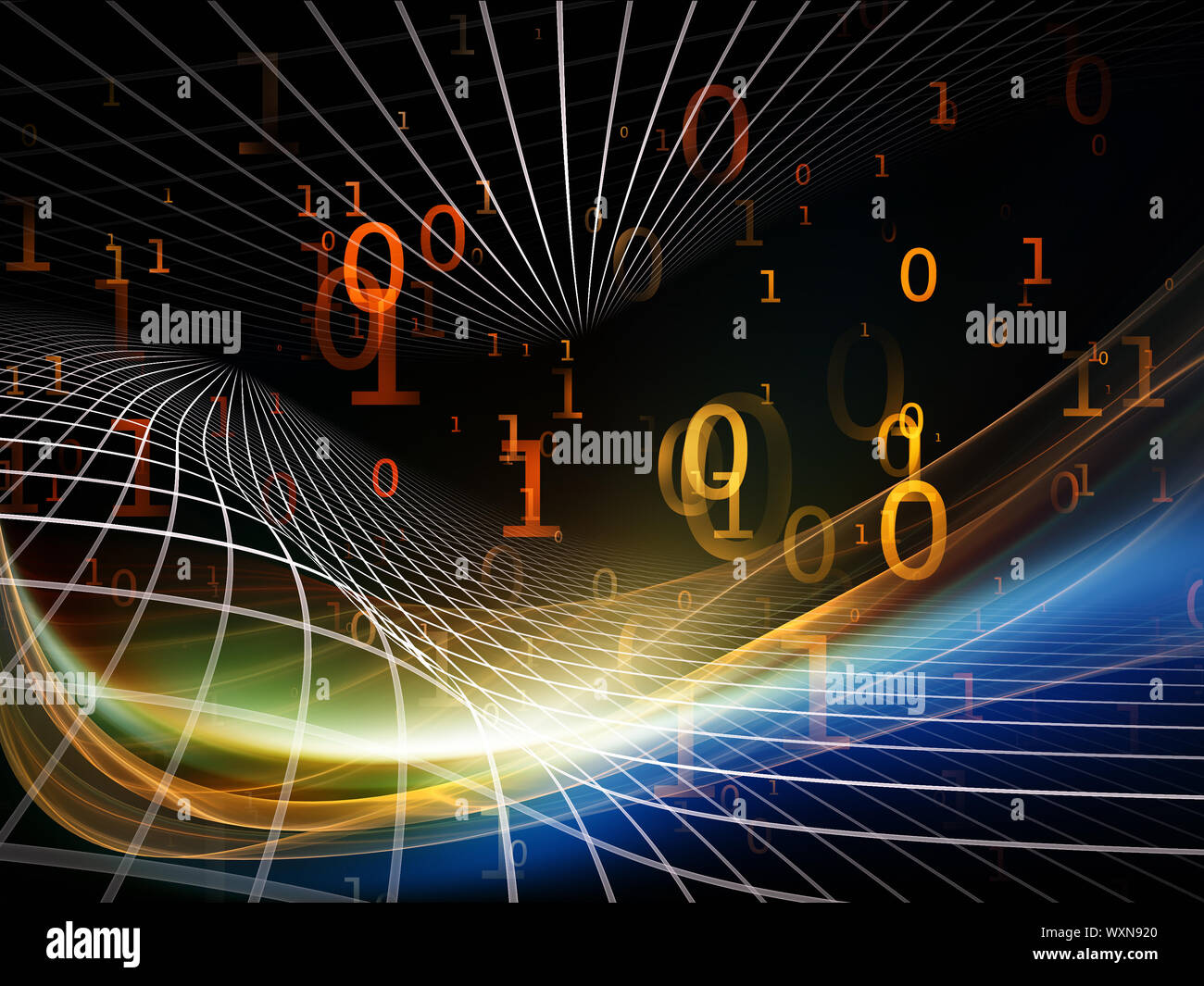 Fractal Realms series. Composition of fractal elements, grids and ...