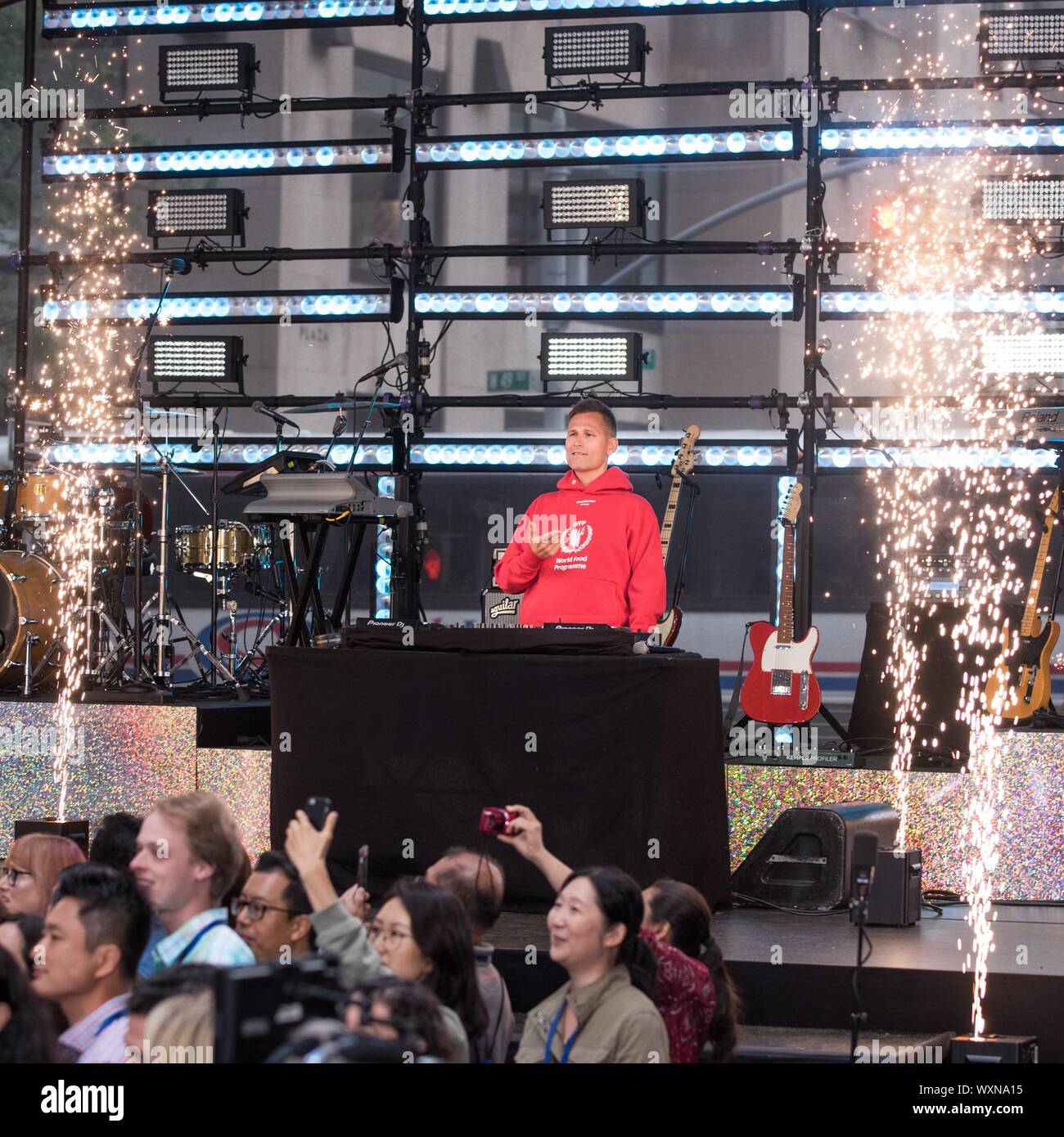 Kaskade on stage for Meghan Trainor LIVE in Concert on the NBC Today Show, Rockefeller Center Today Show Plaza, New York, NY September 12, 2019. Photo By: Simon Lindenblatt/Everett Collection Stock Photo