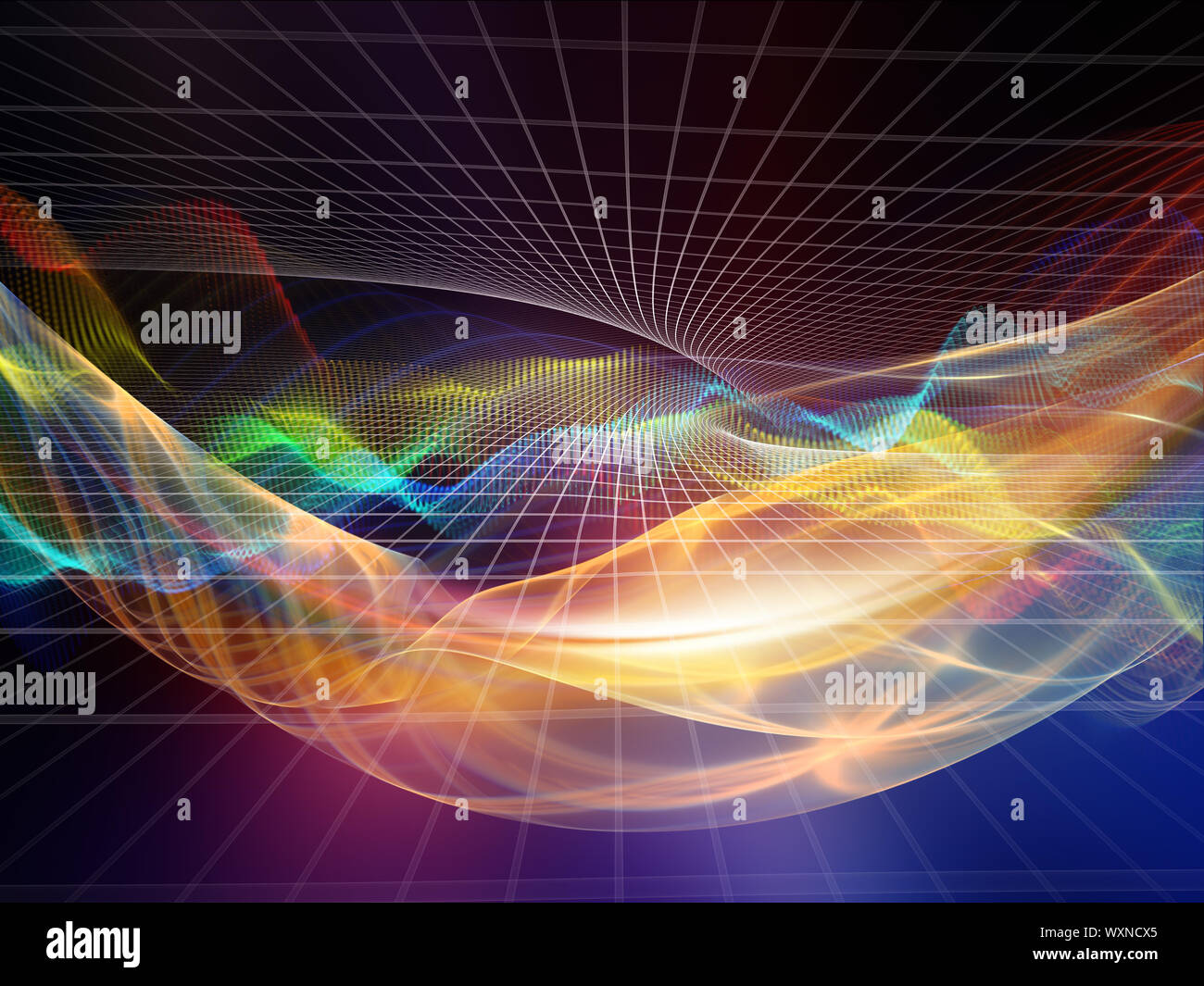 Fractal Realms series. Design made of fractal elements, grids and ...