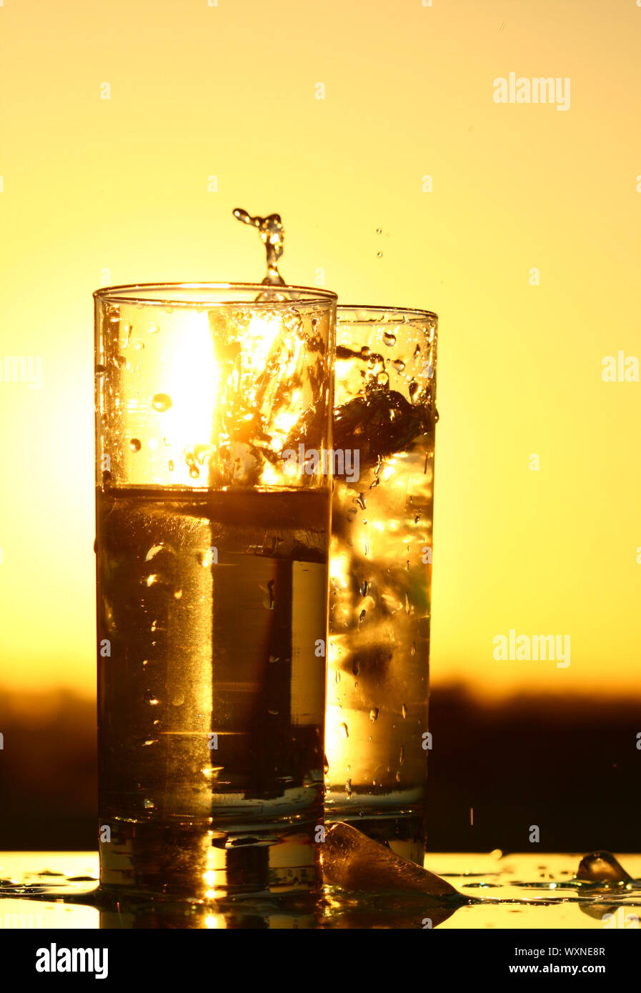 clean cold water in glass Stock Photo - Alamy