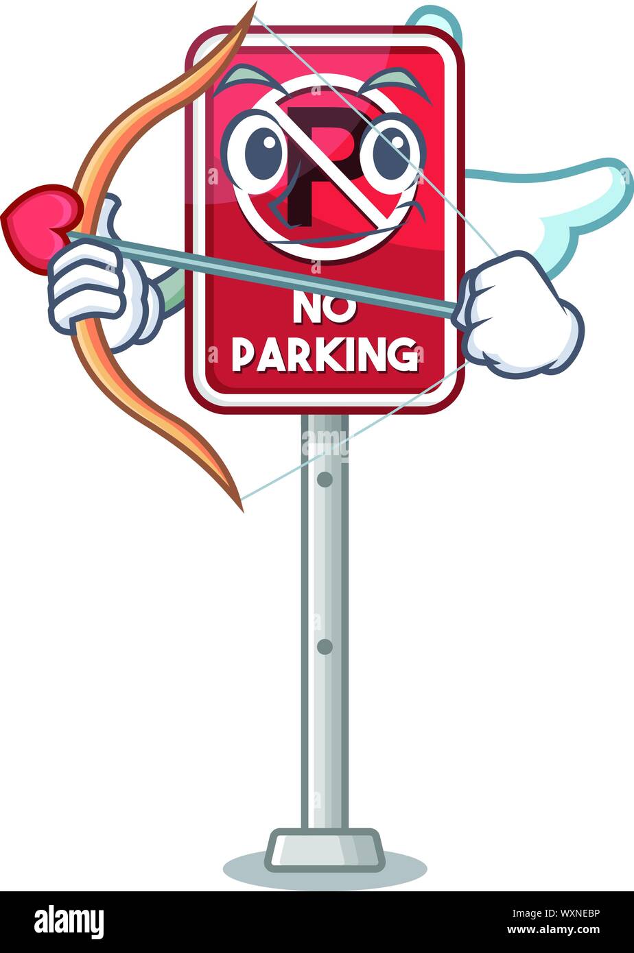Cupid no parking mascot shaped on cartoon Stock Vector Image & Art - Alamy