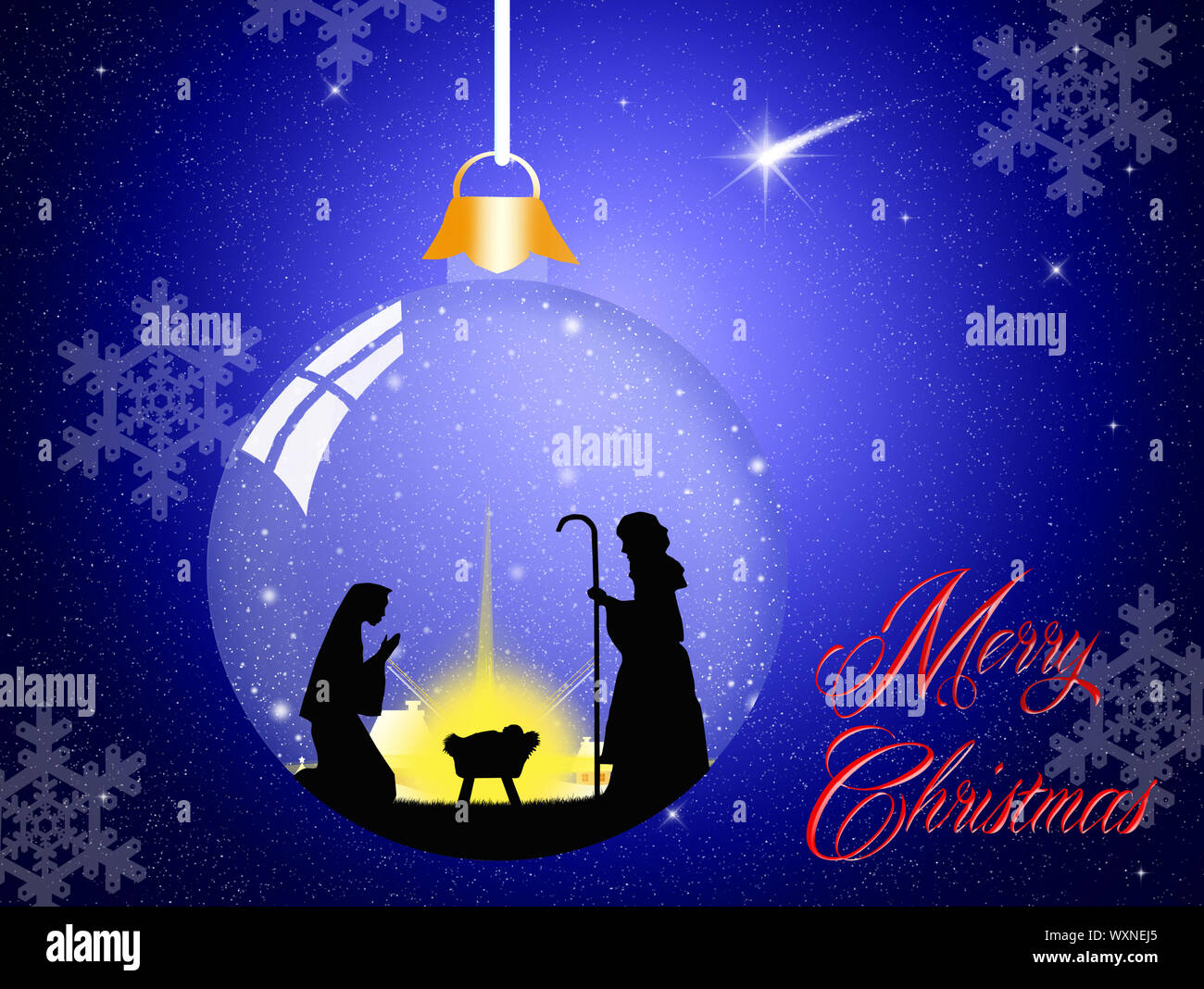 Christmas Nativity scene Stock Photo - Alamy
