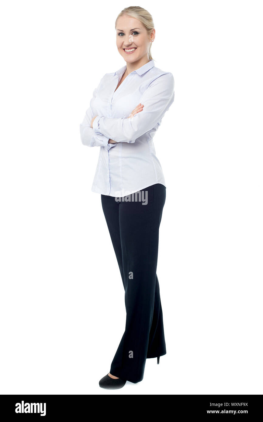 Full length portrait of confident business woman Stock Photo - Alamy
