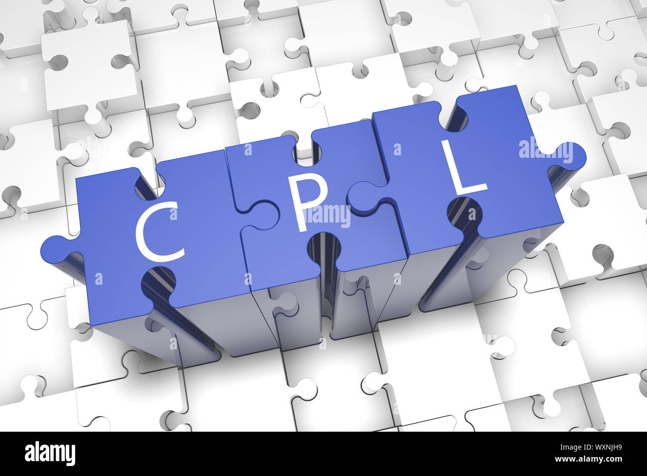 Cost per Lead - puzzle 3d render illustration Stock Photo