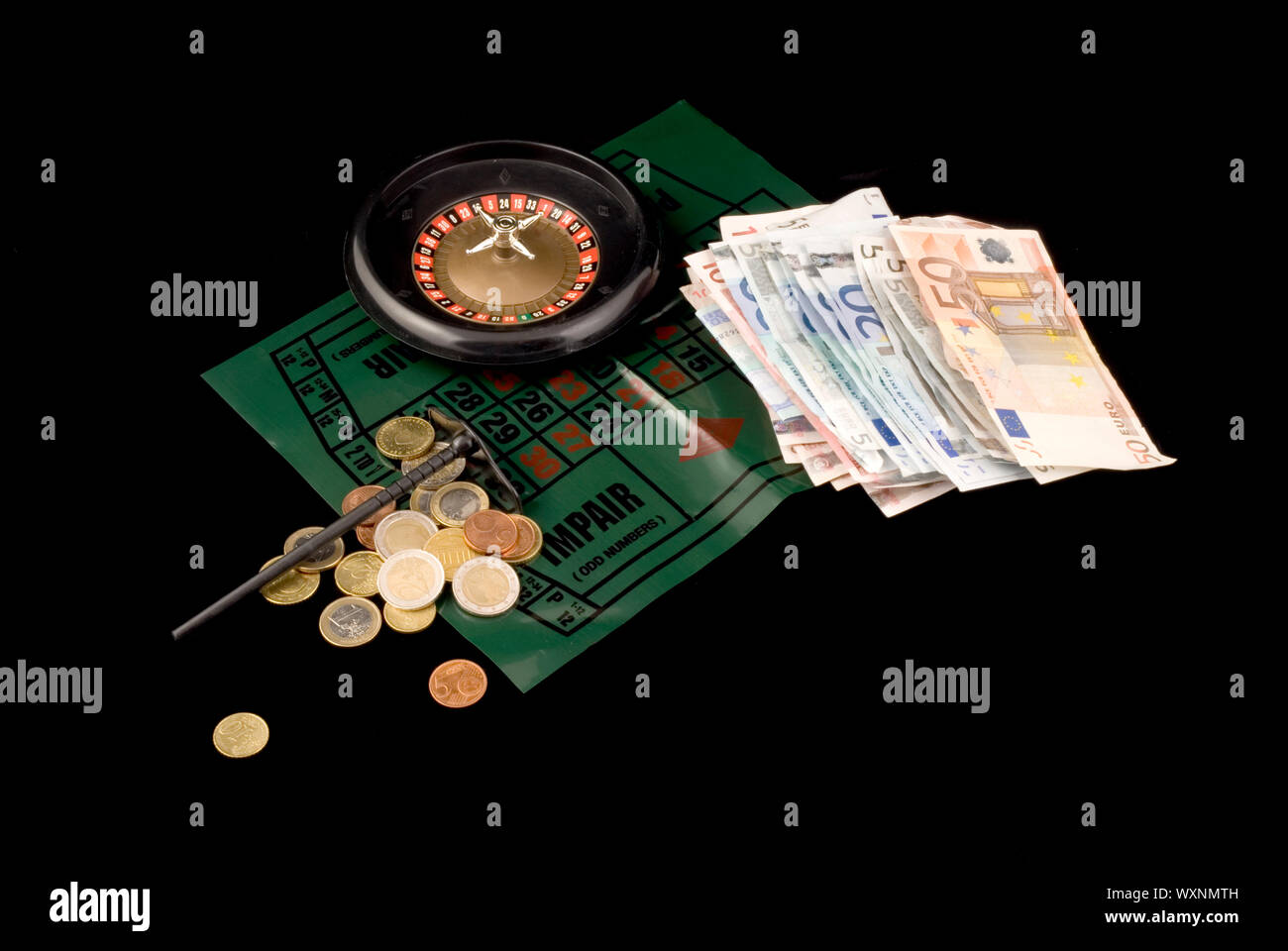 win or loose with the roulette game Stock Photo