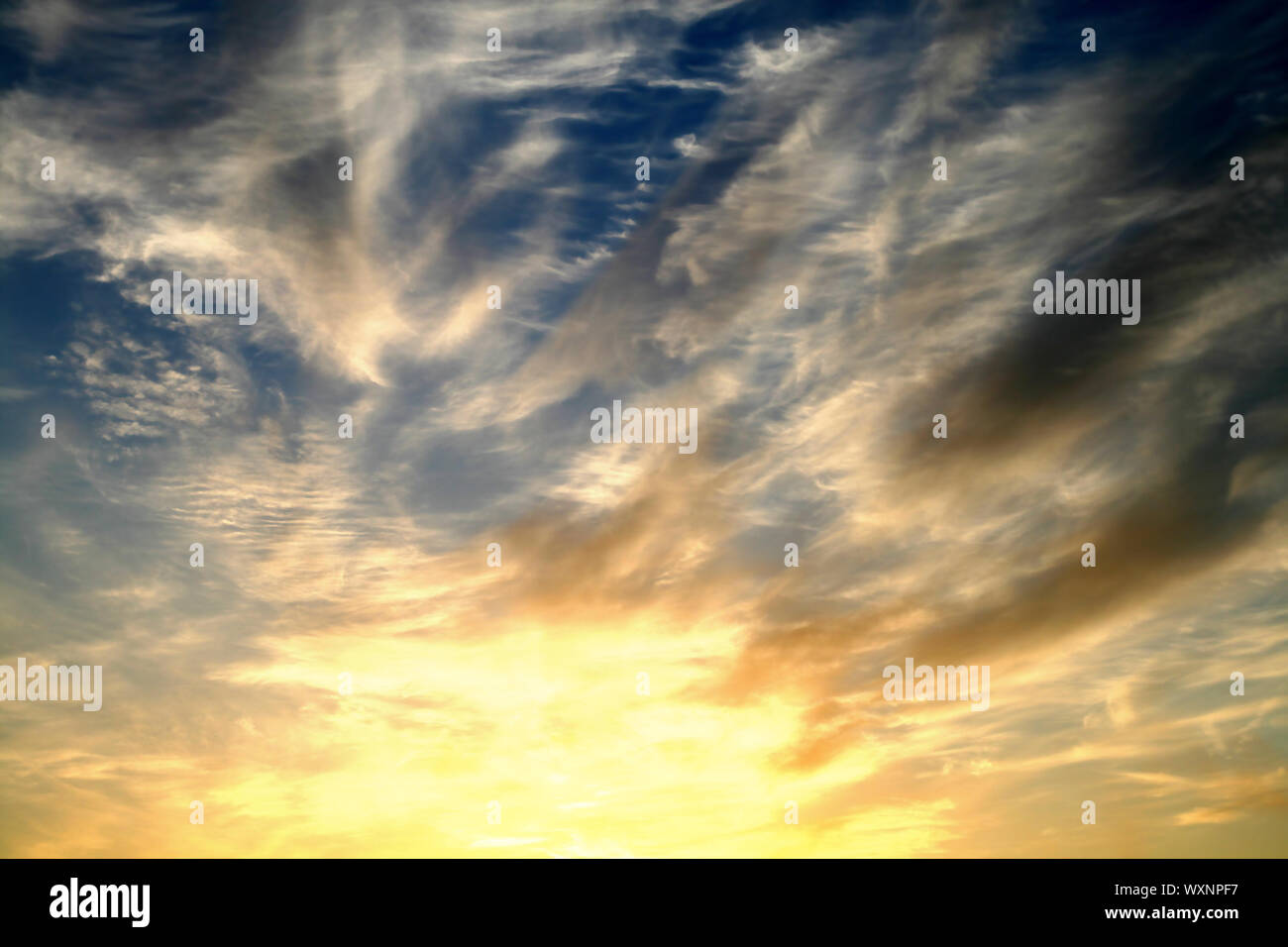 sunset sky beautiful nature background Stock Photo - Alamy