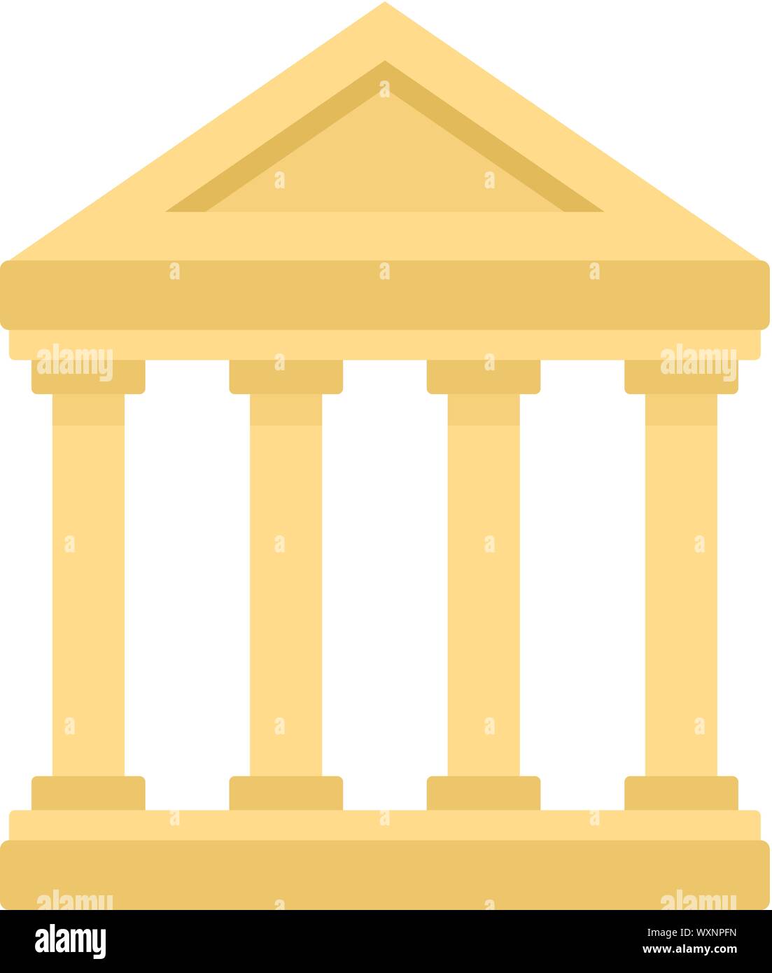 Museum building icon. Flat illustration of museum building vector icon ...