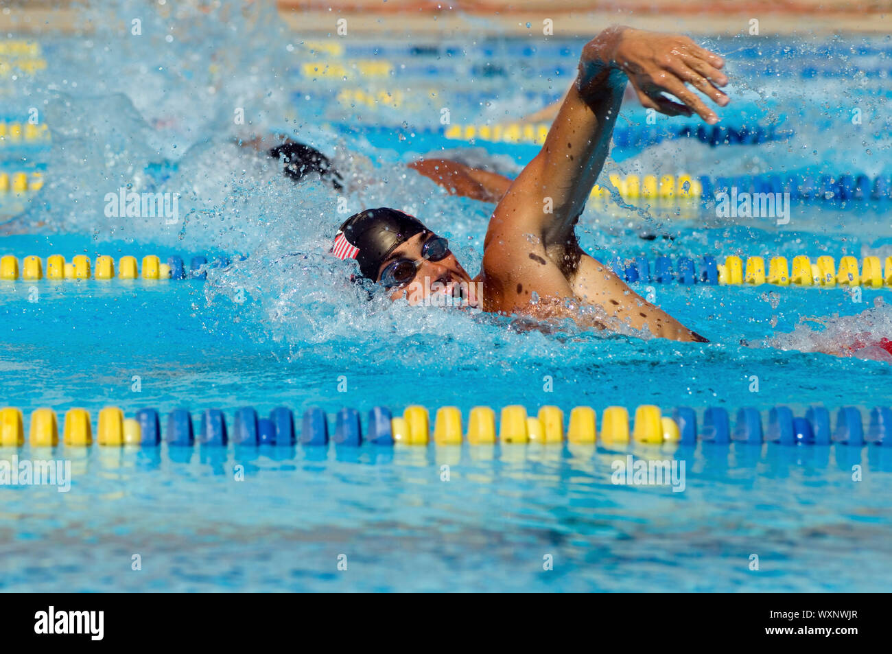 Swimmers Racing Stock Photo - Alamy