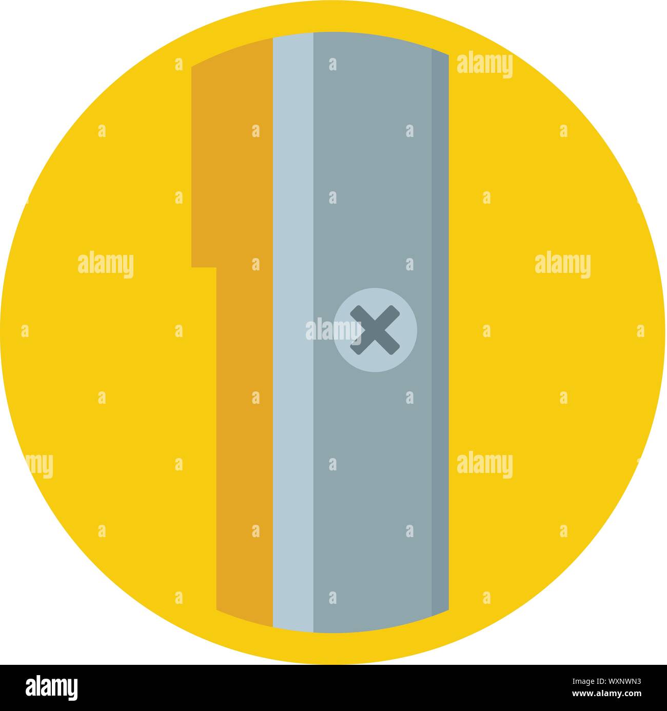 Round sharpener icon. Flat illustration of round sharpener vector icon ...