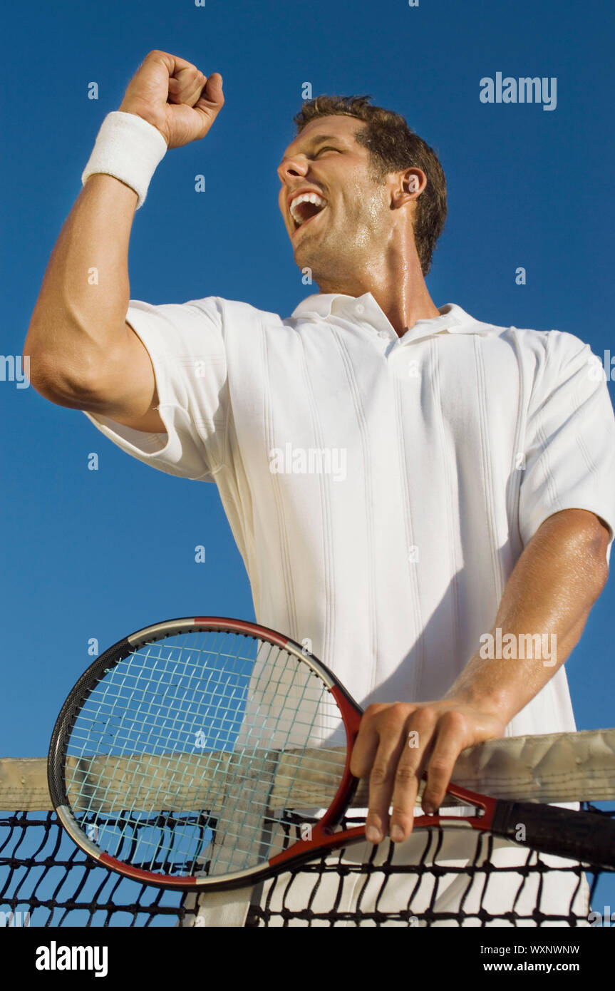 Pumping his fist hi-res stock photography and images - Alamy