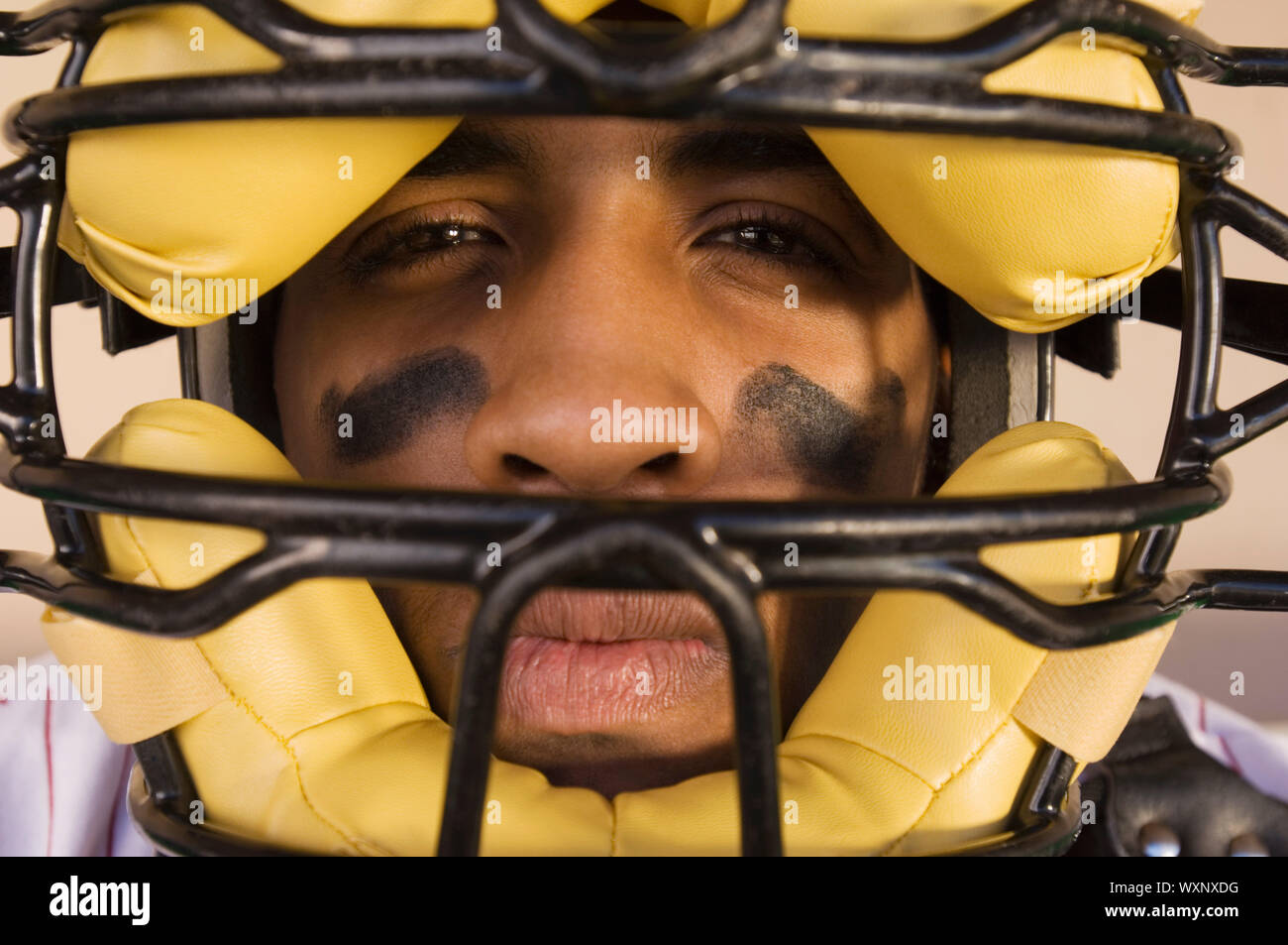 Download Baseball Catcher Wearing Mask Stock Photo Alamy PSD Mockup Templates