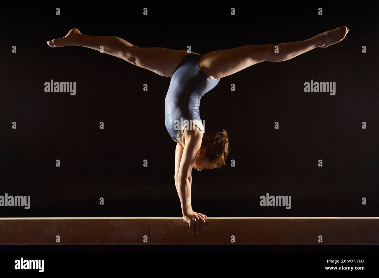 Gymnast Splits Beam Hi Res Stock Photography And Images Alamy