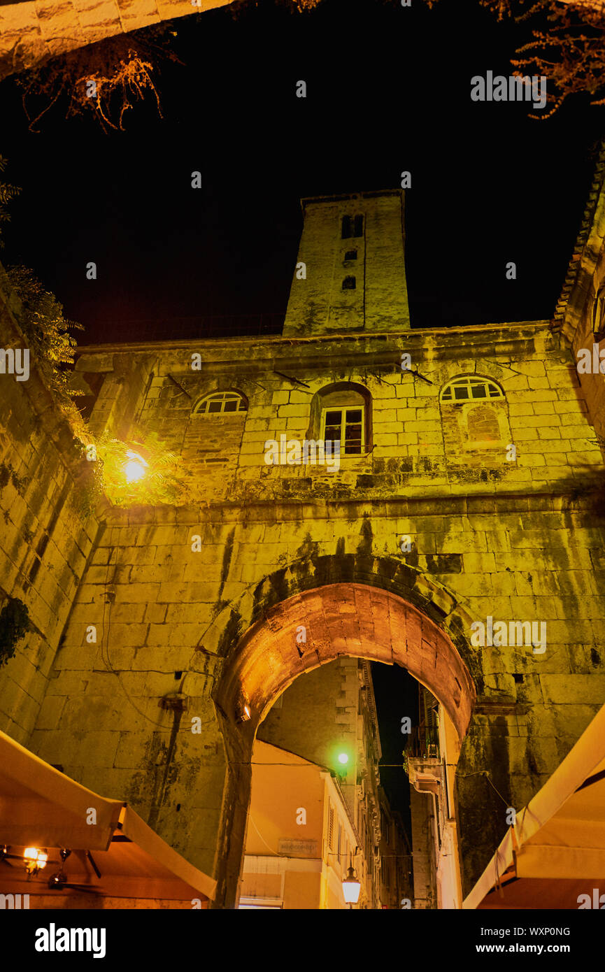 Split Spain Ancient buildings of Diocletian's Palace in Split, Croatia Stock Photo ...